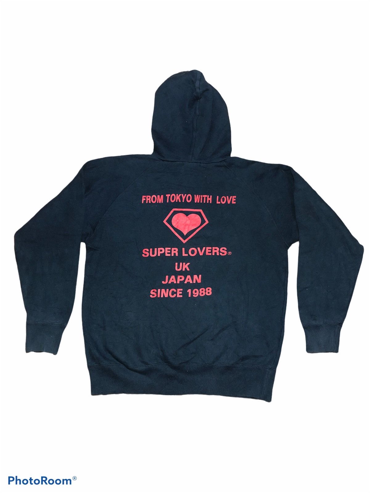 Japanese Brand SUPER LOVERS JAPAN HOODIE BLUE FADED Size US L / EU 52-54 / 3 - 2 Thumbnail
