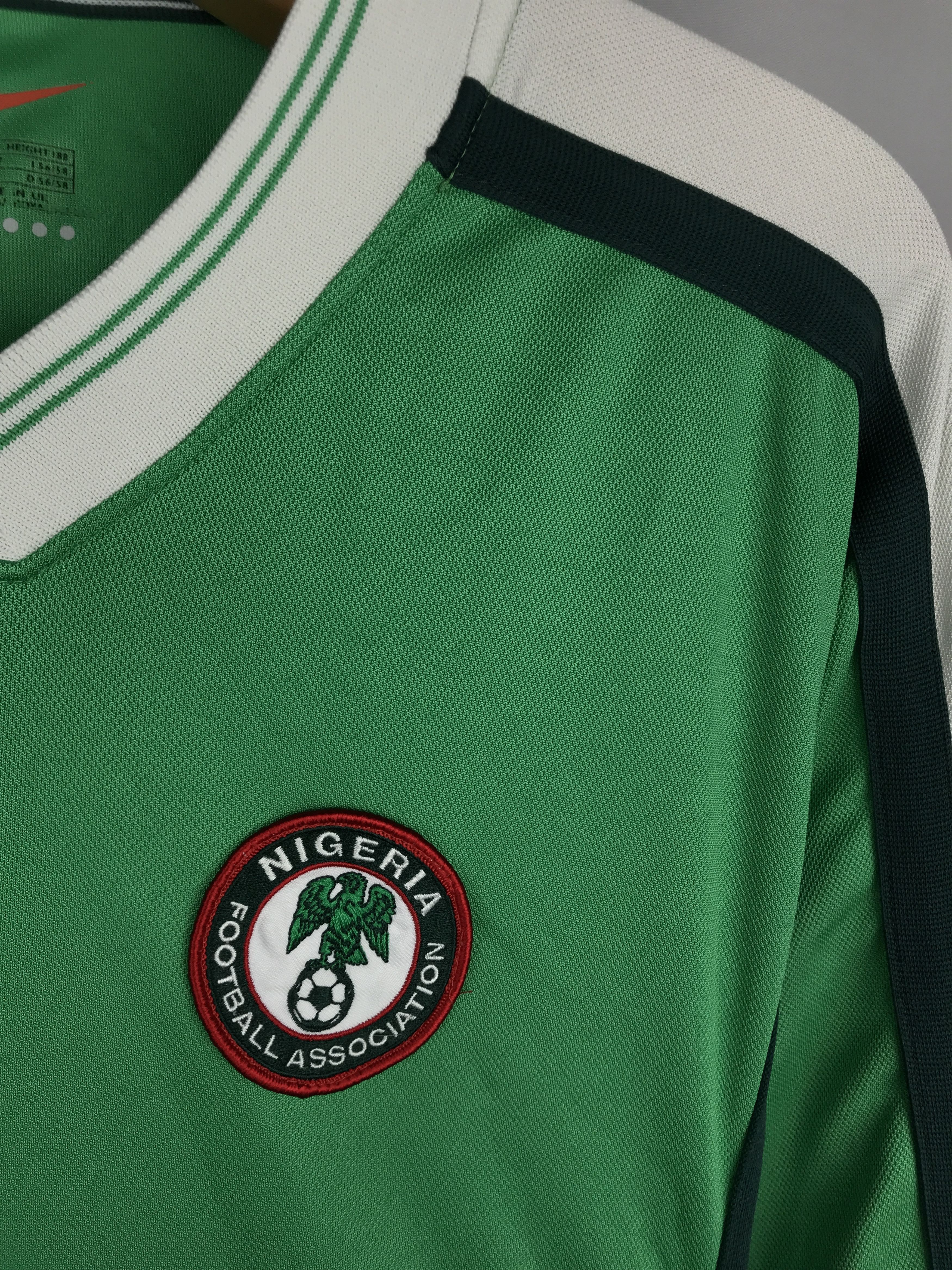 Nike × Vintage Nigeria 1998 #17 Aghahowa Home Soccer Jersey Size US XL / EU 56 / 4 - 3 Thumbnail