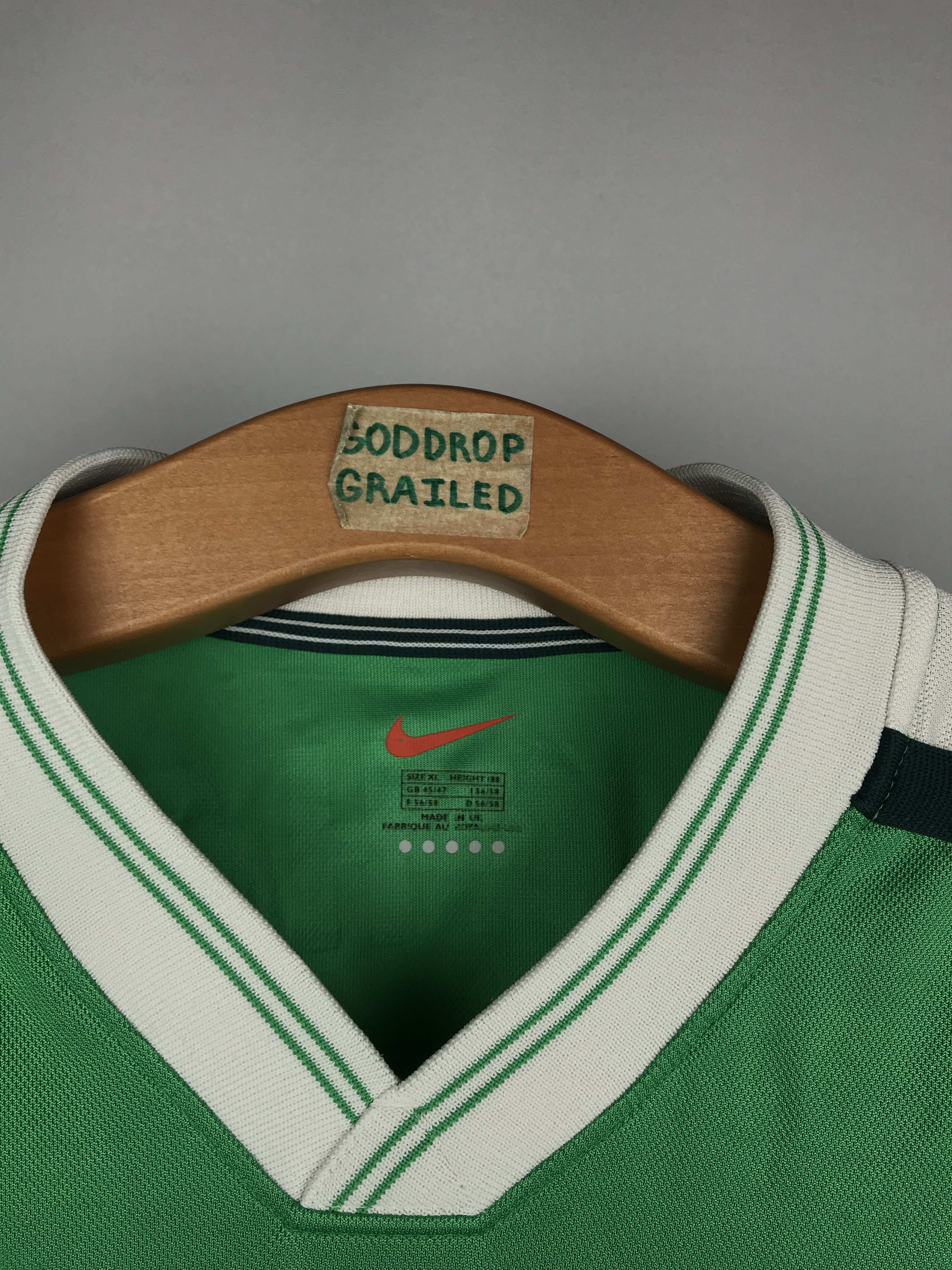 Nike × Vintage Nigeria 1998 #17 Aghahowa Home Soccer Jersey Size US XL / EU 56 / 4 - 5 Thumbnail