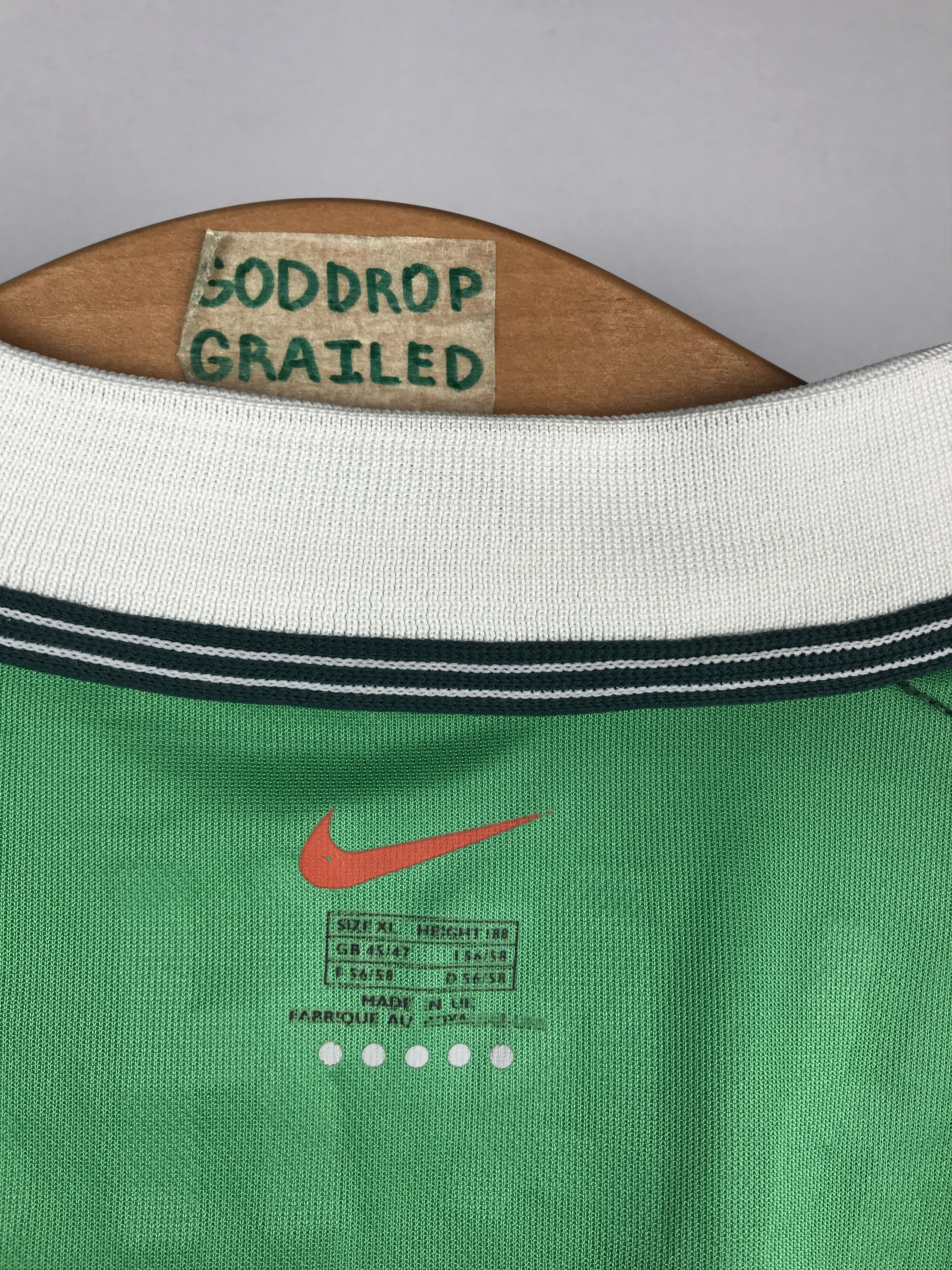 Nike × Vintage Nigeria 1998 #17 Aghahowa Home Soccer Jersey Size US XL / EU 56 / 4 - 10 Thumbnail