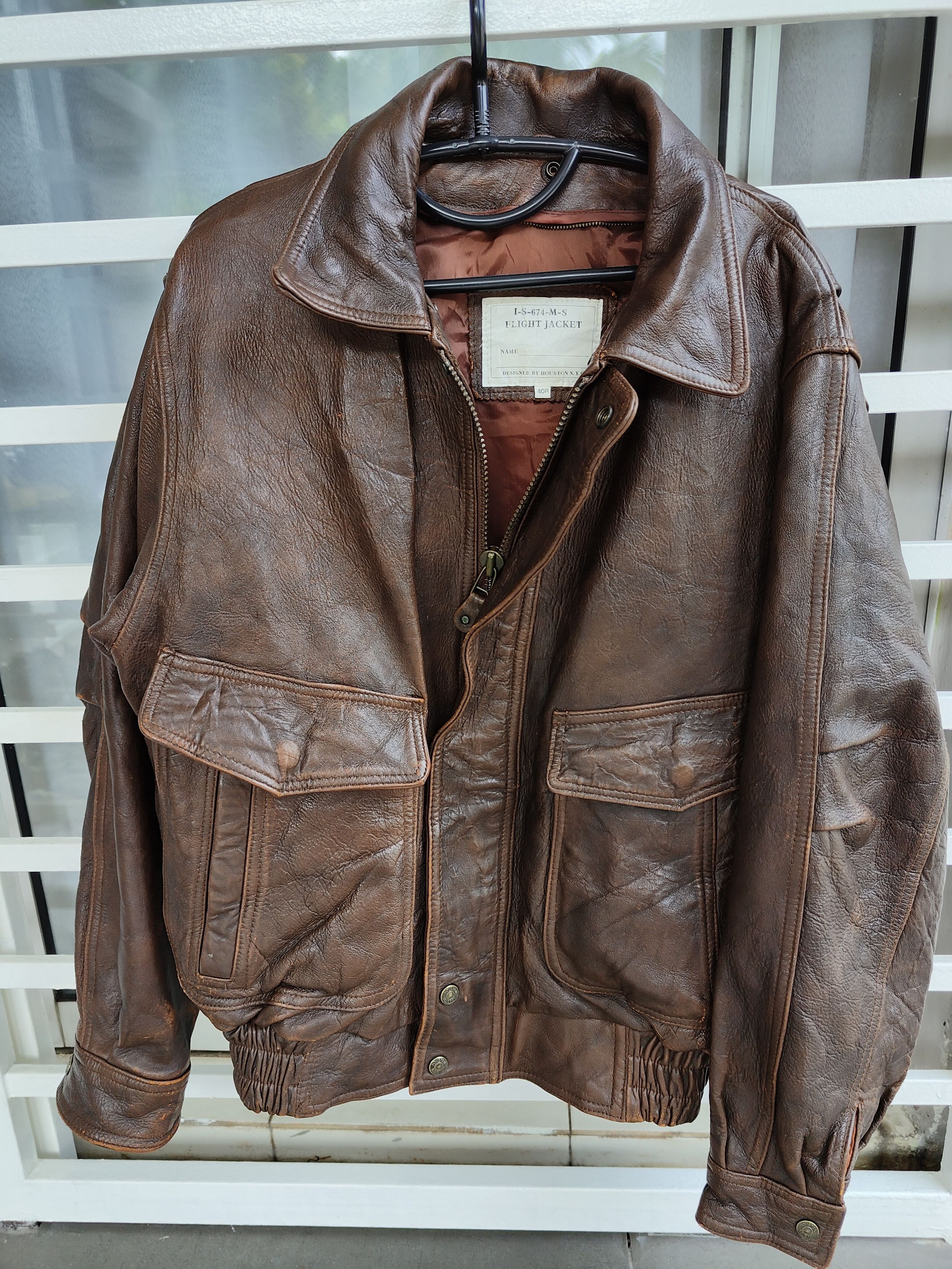 Military Houston Flight Leather Jacket A2 | Grailed