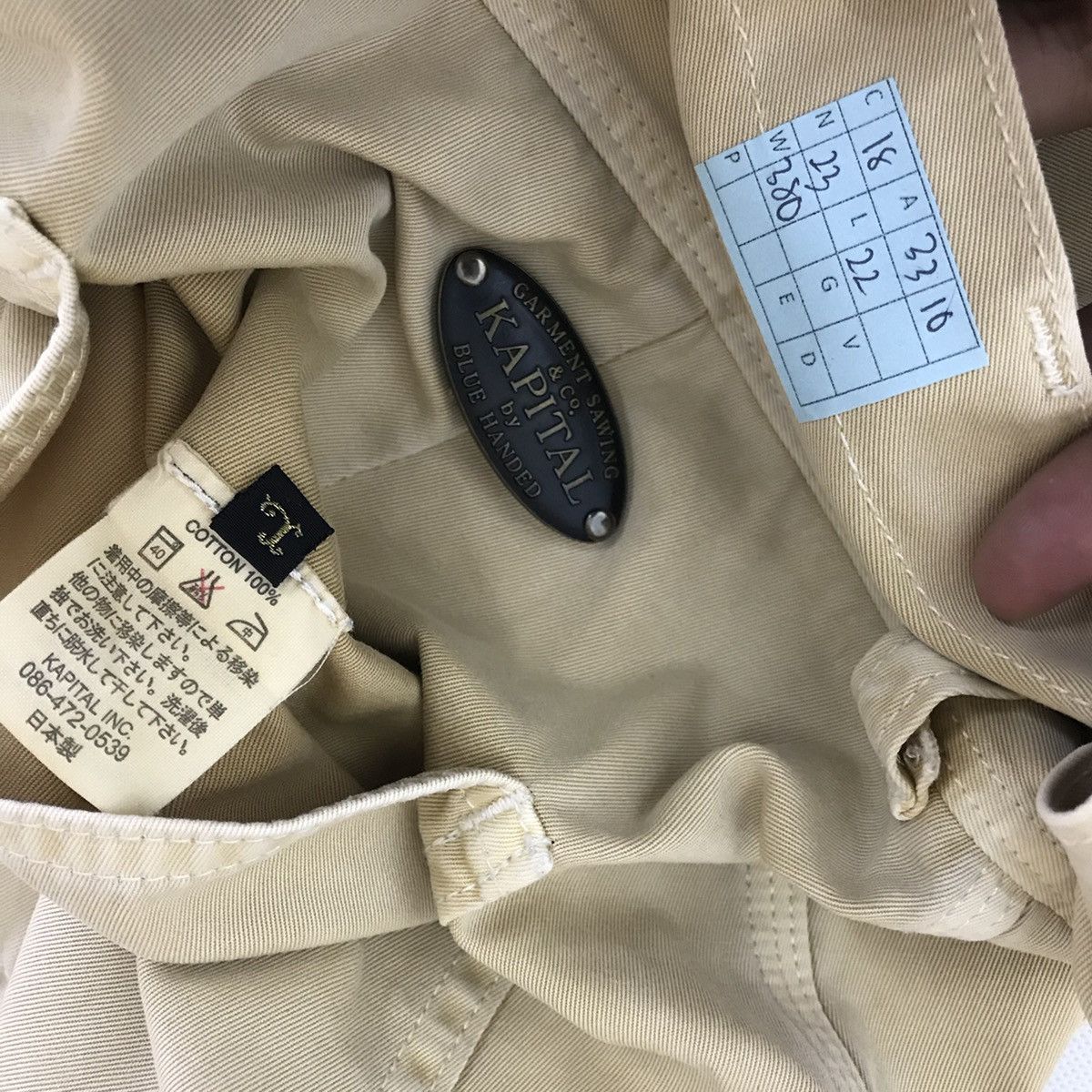 Kapital 💣KAPITAL BLUE HANDED Cargo Design Short Pants Size US 33 - 9 Thumbnail