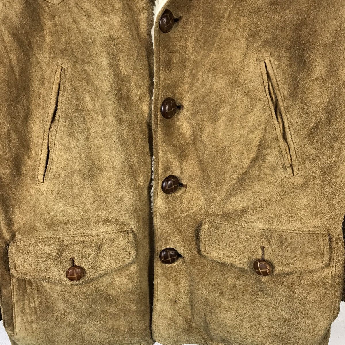 Leather Vintage Pitch-45 Shearling Sheepskin Leather Jacket Size US L / EU 52-54 / 3 - 7 Thumbnail