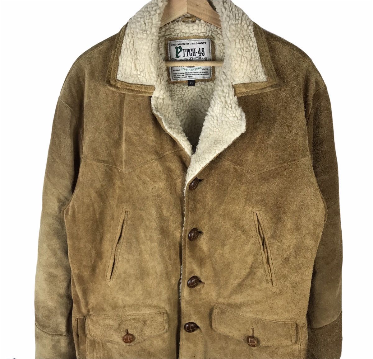 Leather Vintage Pitch-45 Shearling Sheepskin Leather Jacket Size US L / EU 52-54 / 3 - 4 Thumbnail