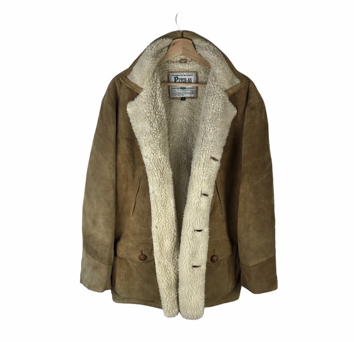 Leather Vintage Pitch-45 Shearling Sheepskin Leather Jacket Size US L / EU 52-54 / 3 - 5 Thumbnail