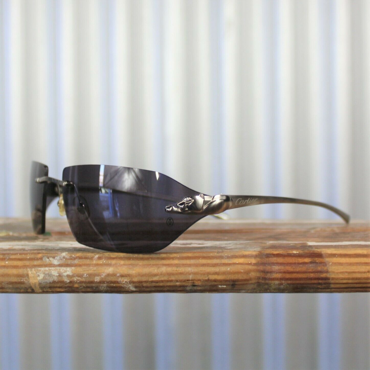 Cartier Cartier 110 Paris Platinum Panther Chrome Sunglasses Grailed