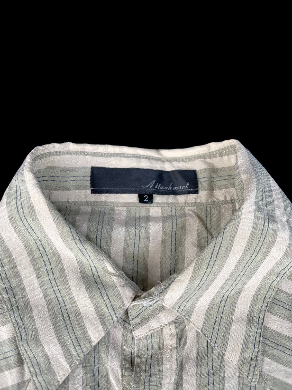 Attachment × Kazuyuki Kumagai Attachment ATTACHMENT Stripes Sleeveless Pearl Snap Western Shirt 2 Size US S / EU 44-46 / 1 - 4 Thumbnail