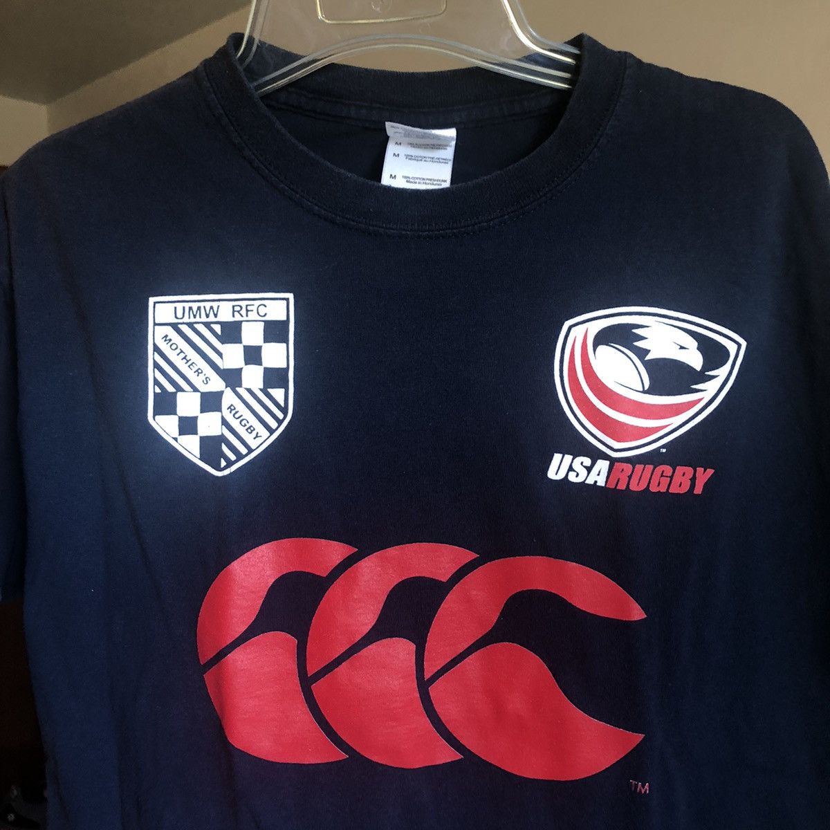 Canterbury of New Zealand Vintage 00s Canterbury USA UMW Mothers Rugby Logo Tee Shirt Size US M / EU 48-50 / 2 - 7 Thumbnail