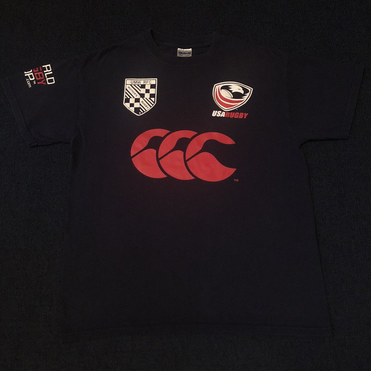 Canterbury of New Zealand Vintage 00s Canterbury USA UMW Mothers Rugby Logo Tee Shirt Size US M / EU 48-50 / 2 - 2 Thumbnail