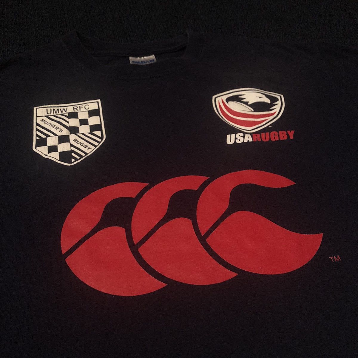 Canterbury of New Zealand Vintage 00s Canterbury USA UMW Mothers Rugby Logo Tee Shirt Size US M / EU 48-50 / 2 - 1 Thumbnail