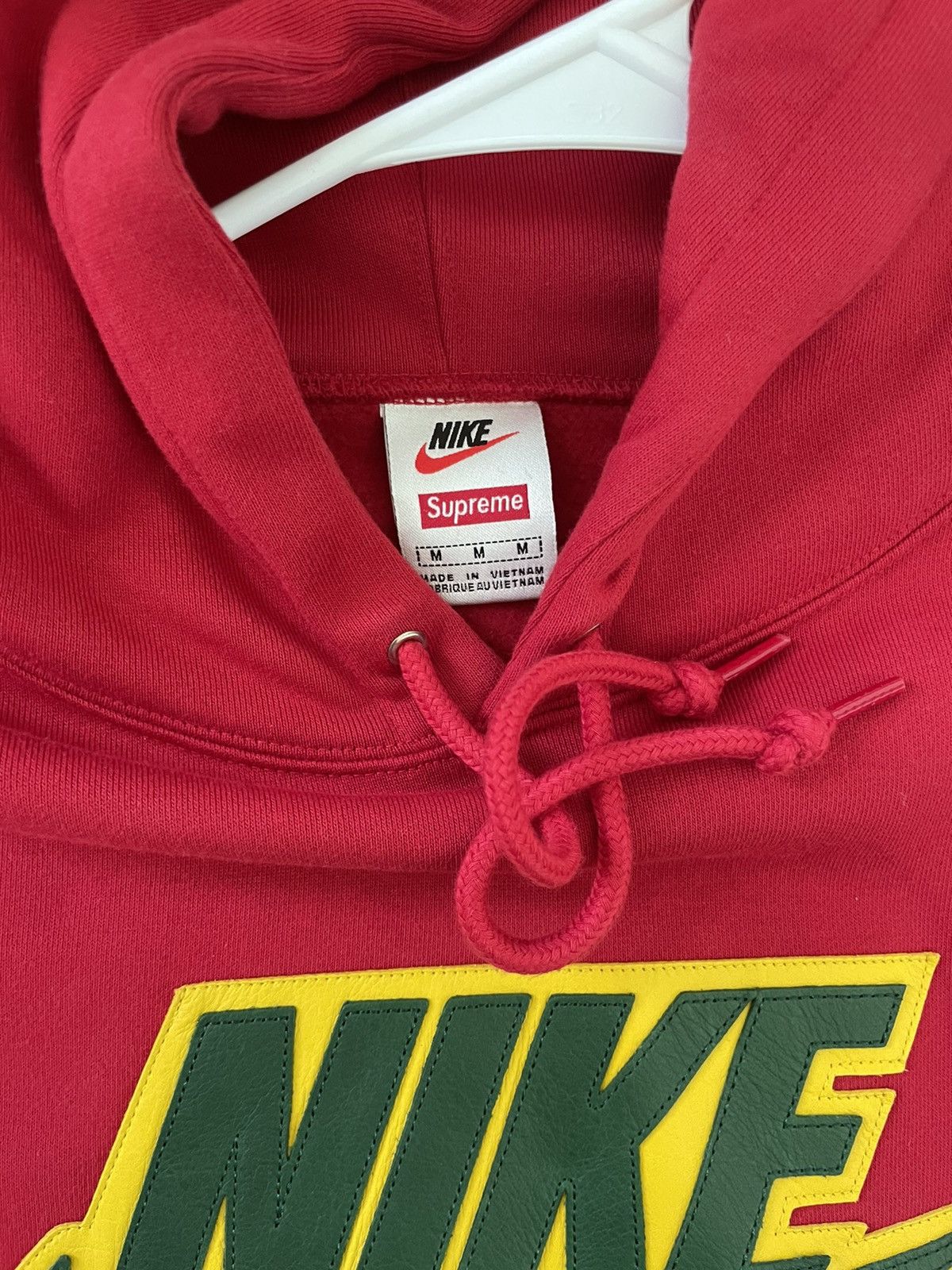 Supreme Nike Leather Applique Hooded Sweatshirt Red フーディ Buy Supreme Leather Appliqué Zip Up Hooded Sweatshirt 'Burnt