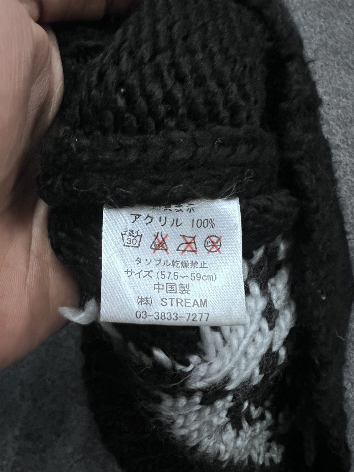 Vintage Vintage SKULL black beanie Size ONE SIZE - 3 Thumbnail