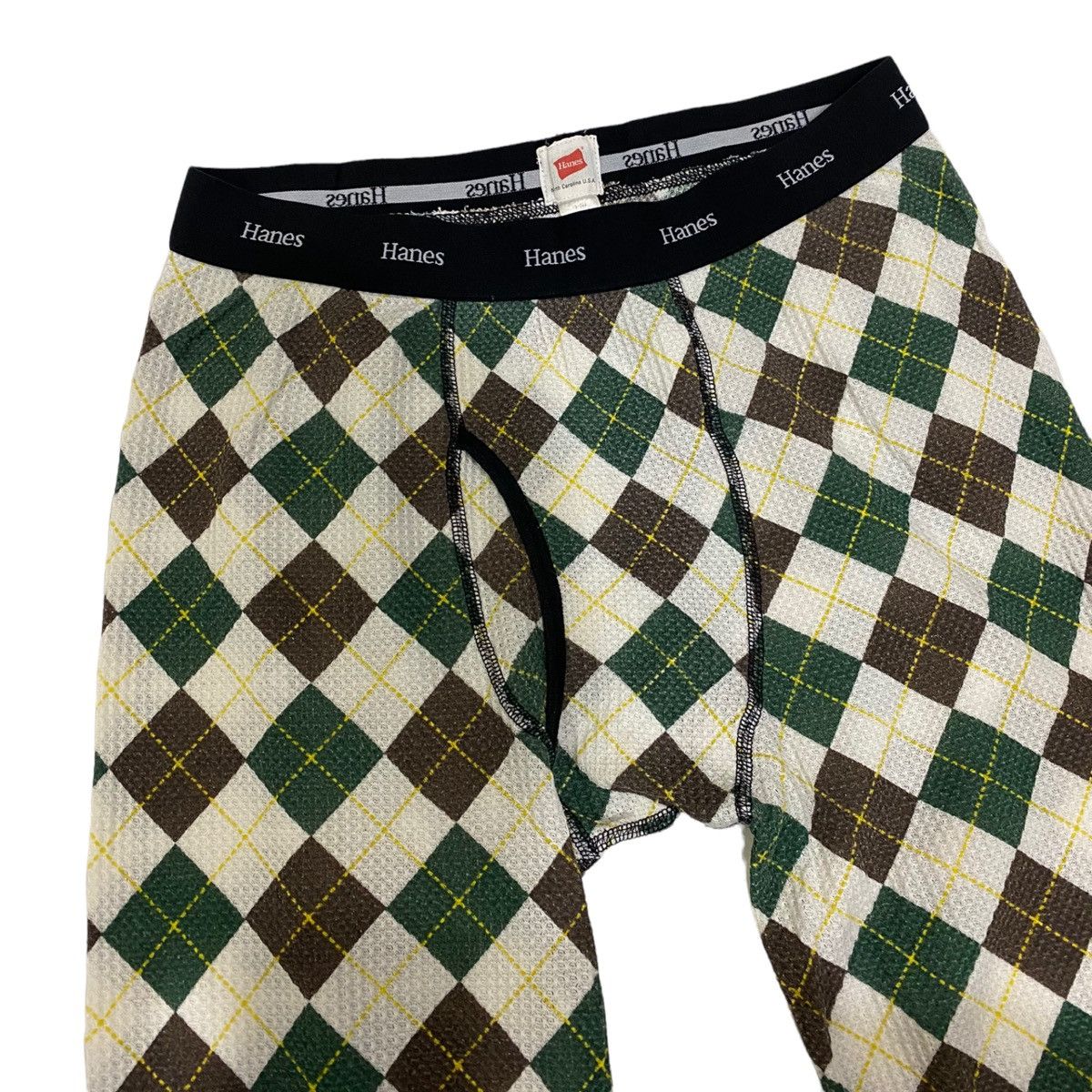 Hanes × Vintage 🔥RARE🔥VINTAGE HANES USA MULTICOLOUR DIAMOND CHECK LEGGINGS Size US 30 / EU 46 - 5 Thumbnail