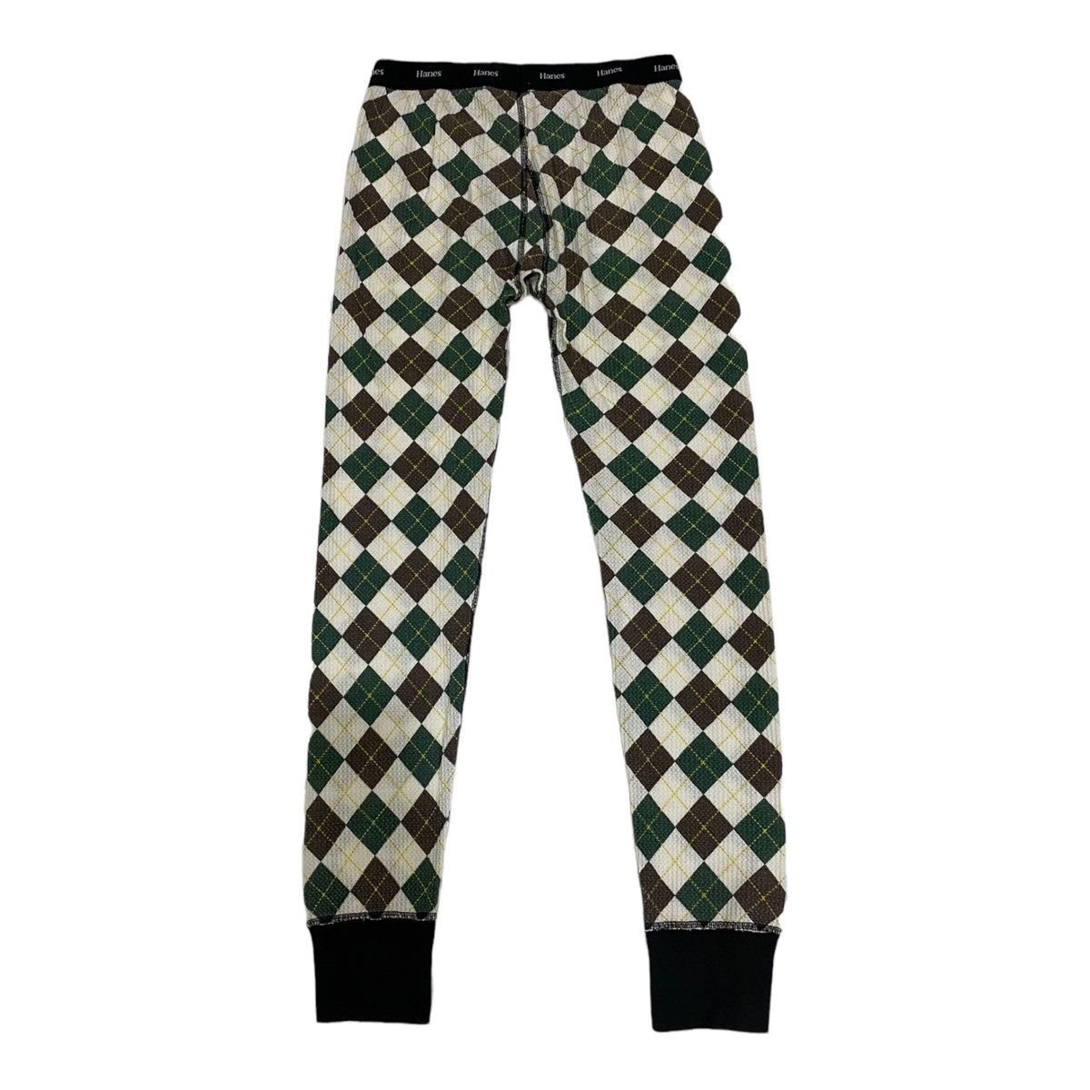 Hanes × Vintage 🔥RARE🔥VINTAGE HANES USA MULTICOLOUR DIAMOND CHECK LEGGINGS Size US 30 / EU 46 - 3 Thumbnail