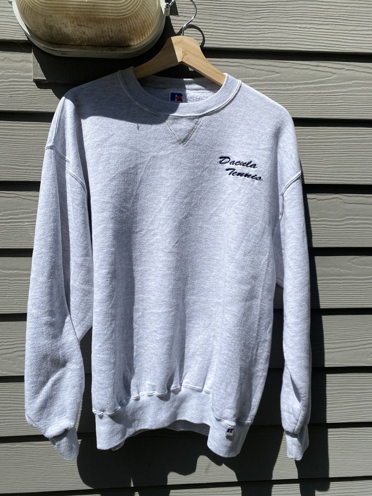Sweat Vintage Russell Athletic "Corvallis CHS" - Bleu, Taille M, Fabriqué Aux USA