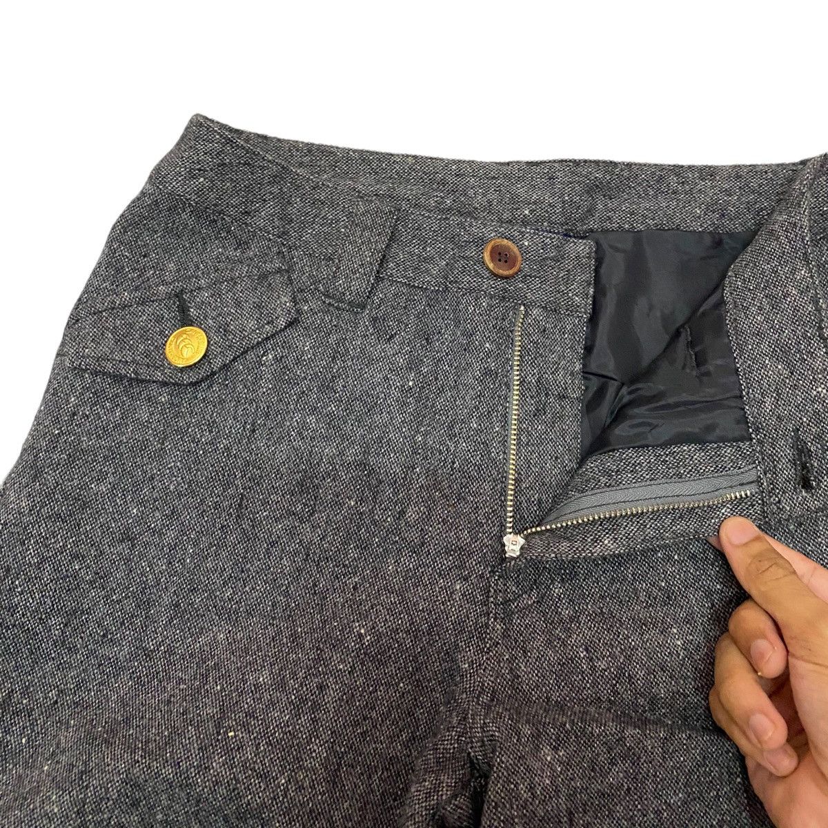 All Blacks × Canterbury of New Zealand × Vintage ICONIC CANTERBURY SIGNATURE BACK POCKET WOOL SHORT PANTS Size US 29 - 7 Thumbnail