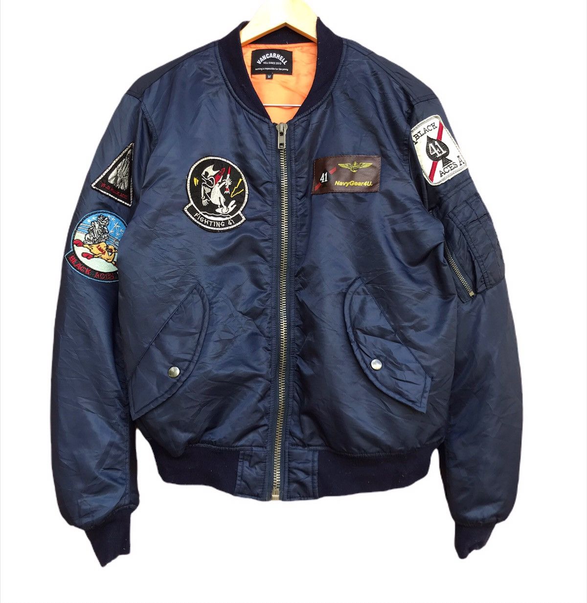 Vancarhell Patches Black Aces Fighting 41 Top Gun Bomber