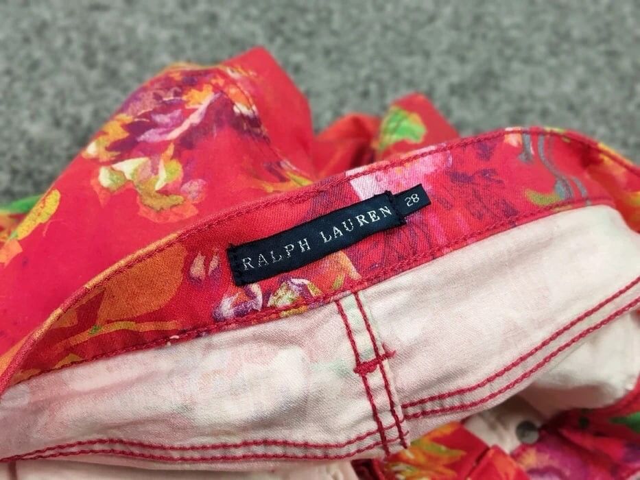 Ralph Lauren Vintage Ralph Lauren Bright Denim Jeans pattern of flowers Size US 28 / EU 44 - 18 Thumbnail