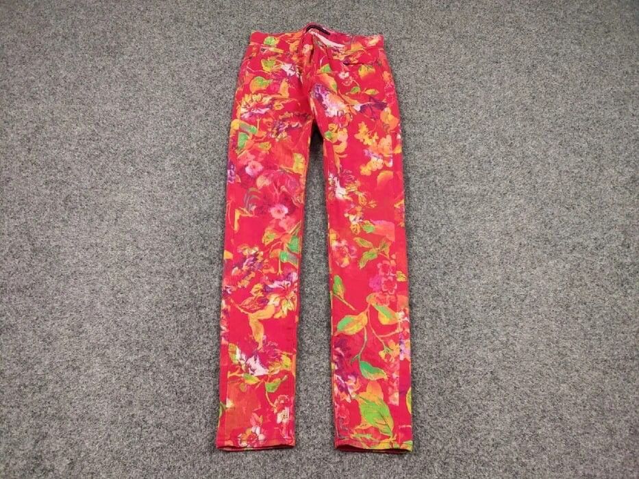 Ralph Lauren Vintage Ralph Lauren Bright Denim Jeans pattern of flowers Size US 28 / EU 44 - 2 Thumbnail