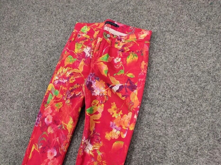 Ralph Lauren Vintage Ralph Lauren Bright Denim Jeans pattern of flowers Size US 28 / EU 44 - 4 Thumbnail