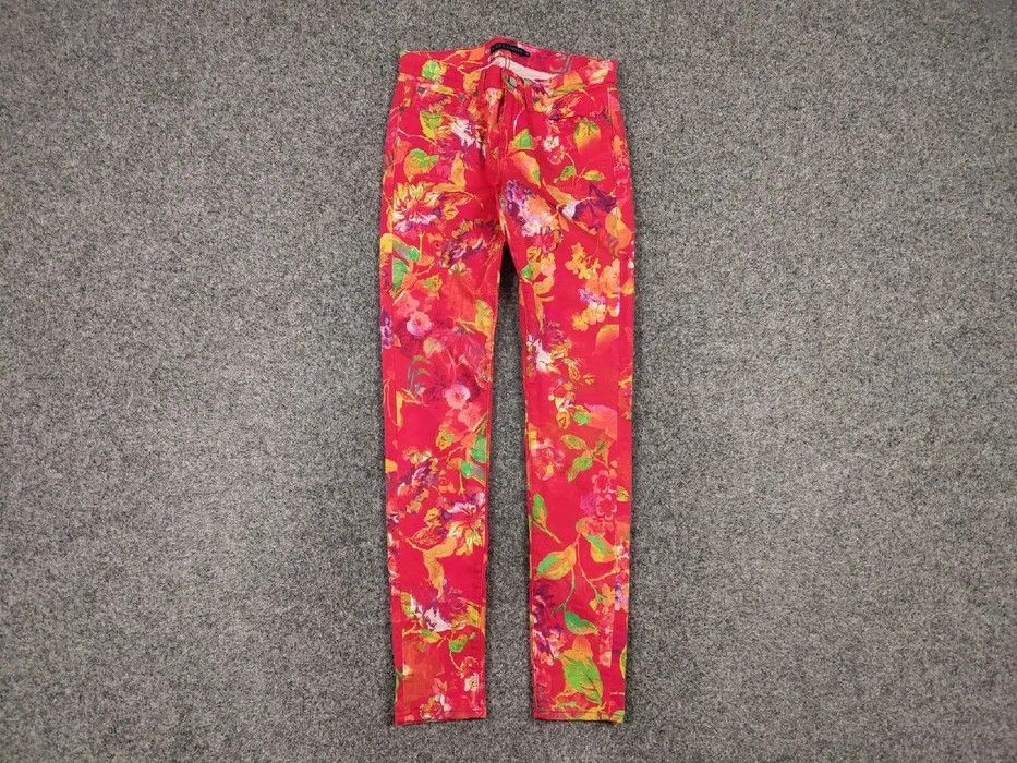 Ralph Lauren Vintage Ralph Lauren Bright Denim Jeans pattern of flowers Size US 28 / EU 44 - 1 Thumbnail