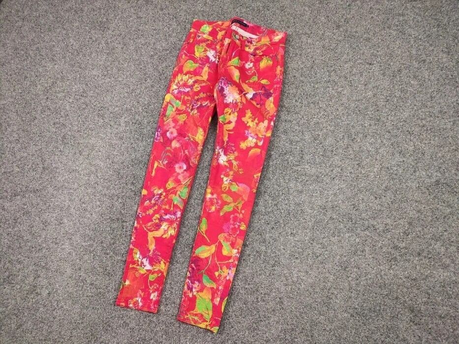 Ralph Lauren Vintage Ralph Lauren Bright Denim Jeans pattern of flowers Size US 28 / EU 44 - 3 Thumbnail