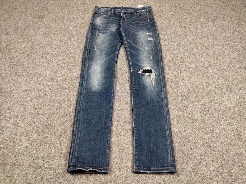 Dsquared2 Dsquared2 Authentic Slim Fit jeans Distressed Blue Denim Size US 30 / EU 46 - 2 Thumbnail