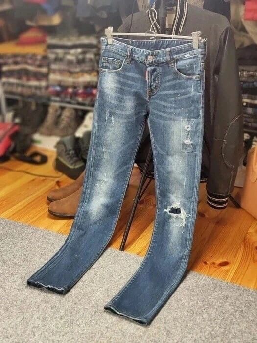 Dsquared2 Dsquared2 Authentic Slim Fit jeans Distressed Blue Denim Size US 30 / EU 46 - 24 Thumbnail