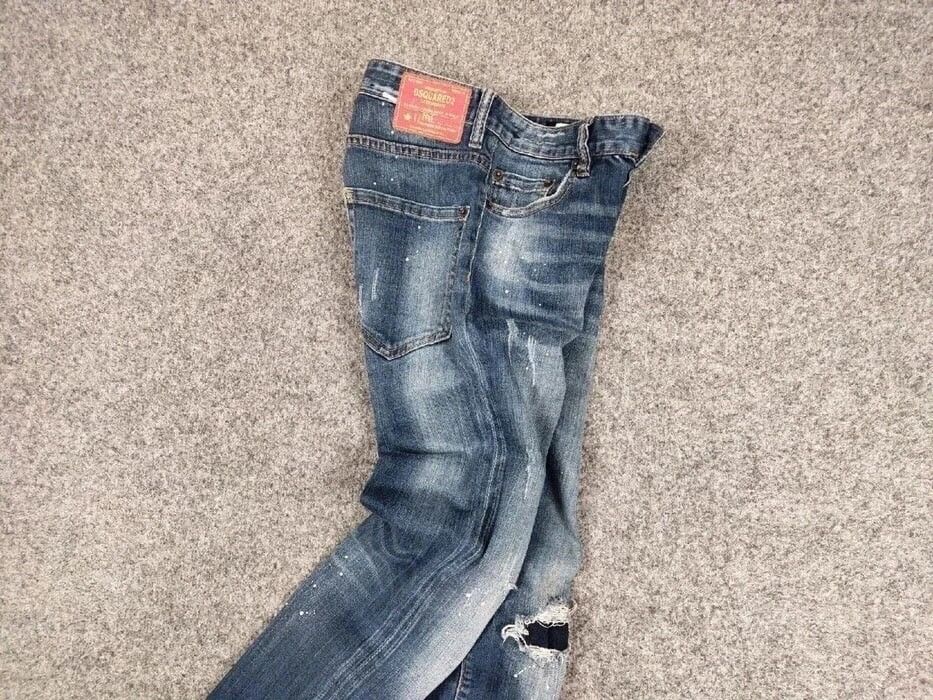 Dsquared2 Dsquared2 Authentic Slim Fit jeans Distressed Blue Denim Size US 30 / EU 46 - 23 Thumbnail