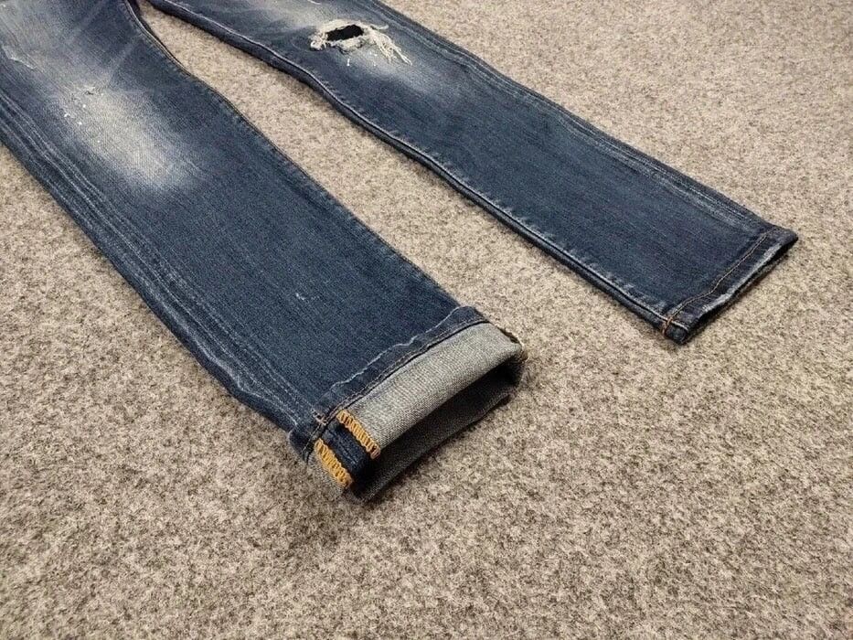 Dsquared2 Dsquared2 Authentic Slim Fit jeans Distressed Blue Denim Size US 30 / EU 46 - 8 Thumbnail