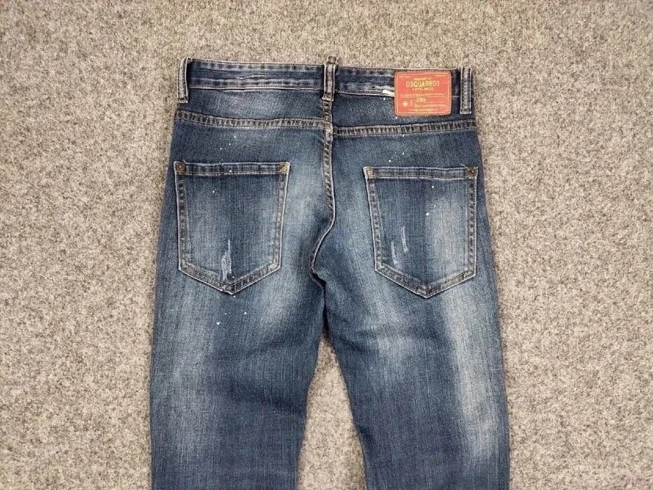 Dsquared2 Dsquared2 Authentic Slim Fit jeans Distressed Blue Denim Size US 30 / EU 46 - 16 Thumbnail