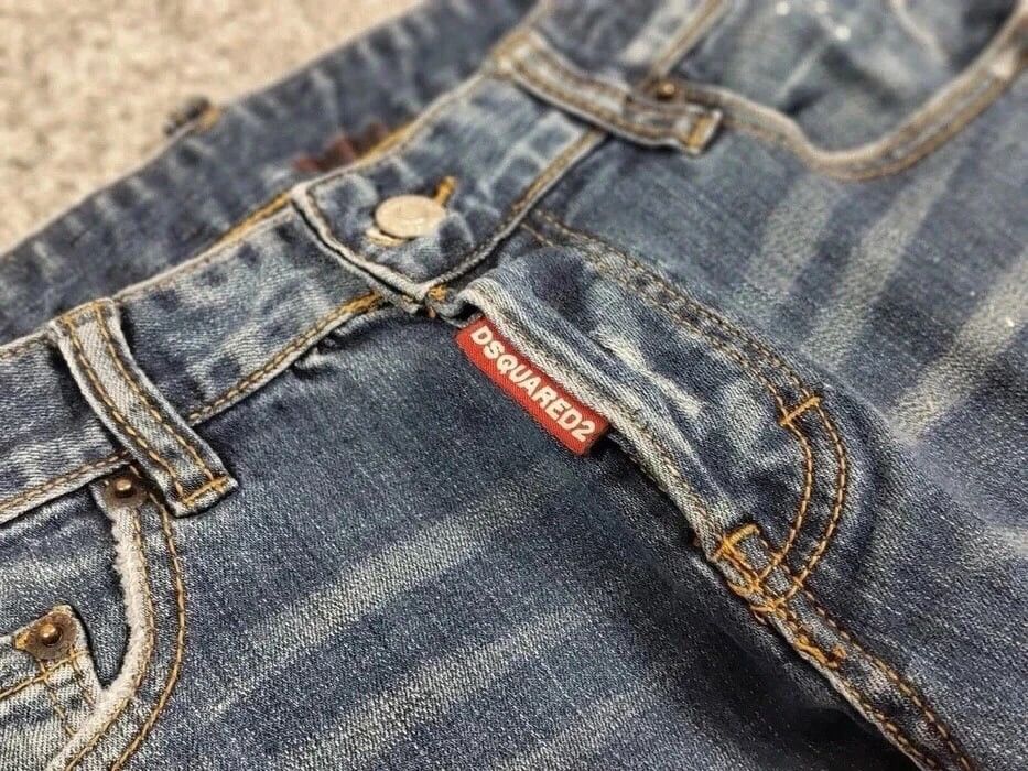 Dsquared2 Dsquared2 Authentic Slim Fit jeans Distressed Blue Denim Size US 30 / EU 46 - 13 Thumbnail