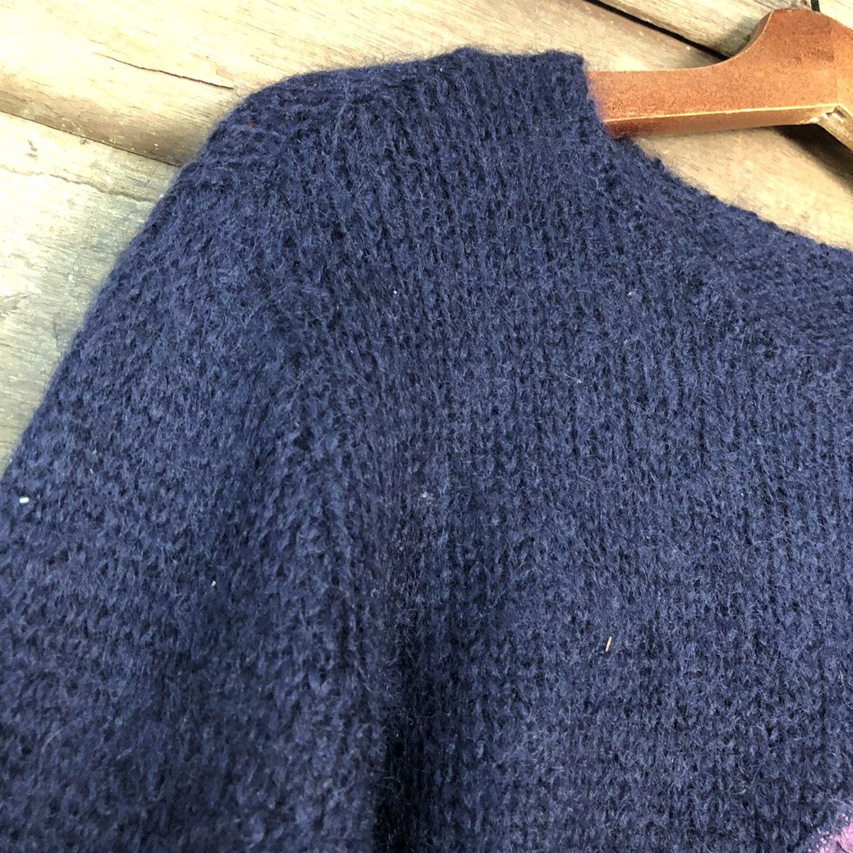 Japanese Brand Two Leaf Mohair Dark blue Knitwear #H029 Size US S / EU 44-46 / 1 - 7 Thumbnail