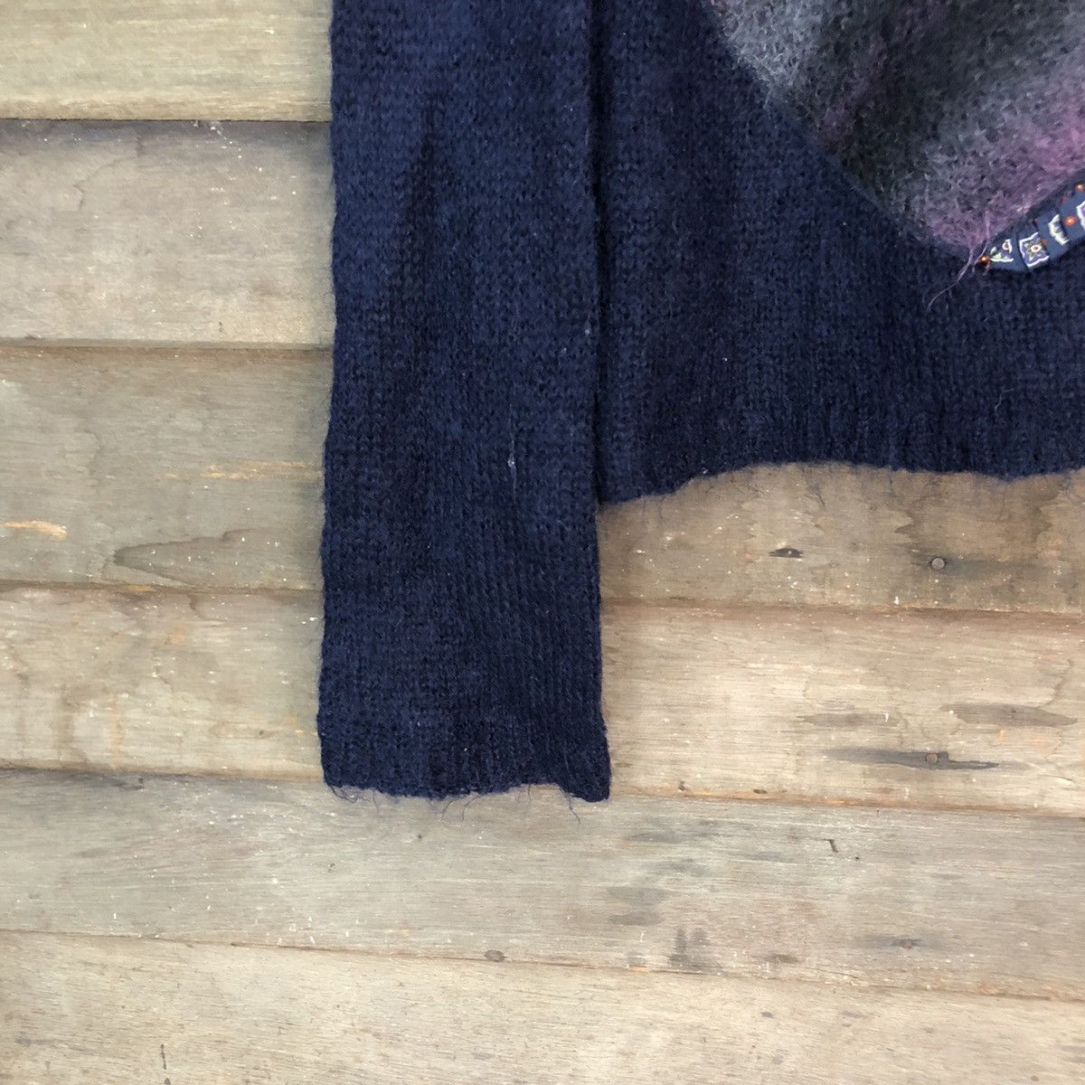 Japanese Brand Two Leaf Mohair Dark blue Knitwear #H029 Size US S / EU 44-46 / 1 - 4 Thumbnail