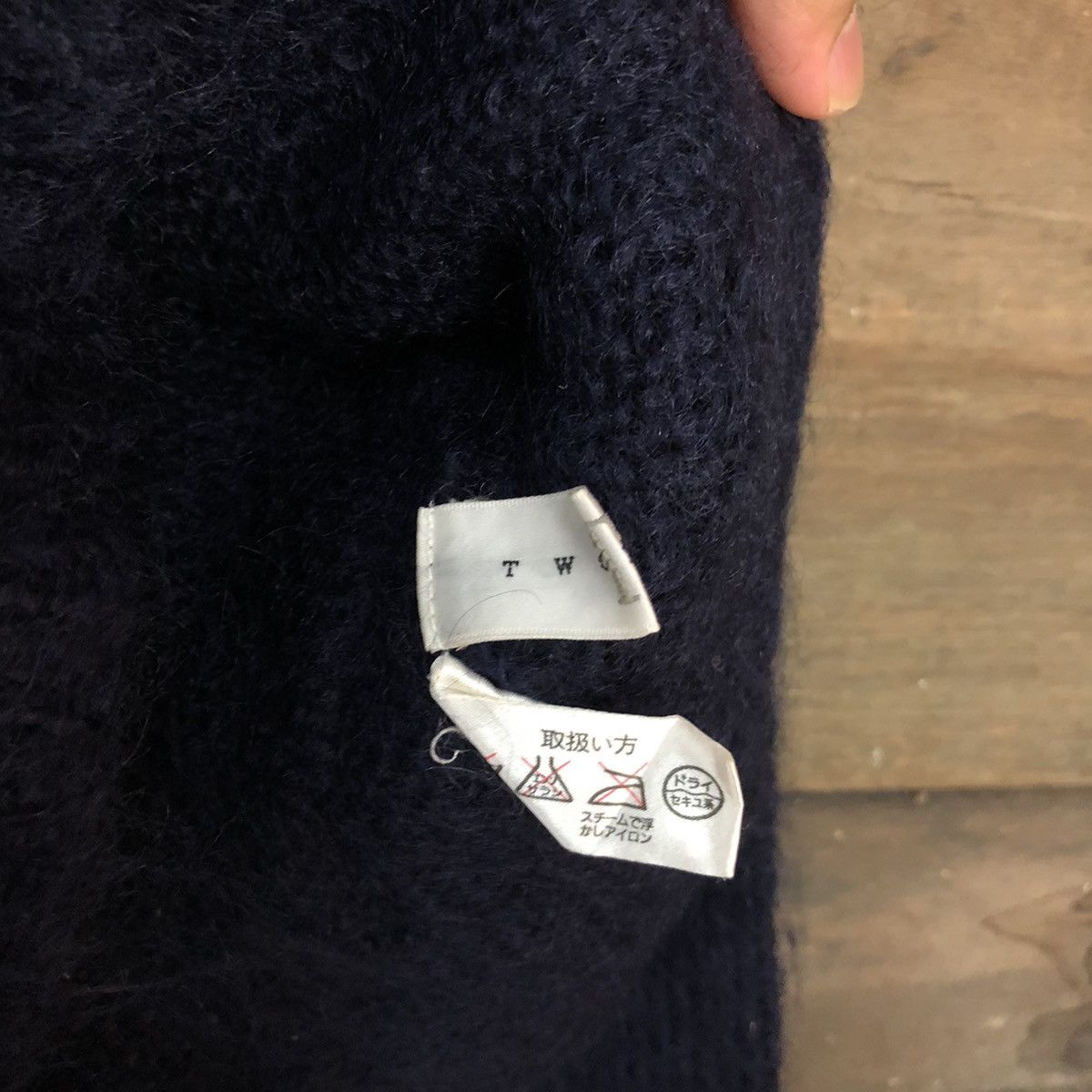 Japanese Brand Two Leaf Mohair Dark blue Knitwear #H029 Size US S / EU 44-46 / 1 - 8 Thumbnail