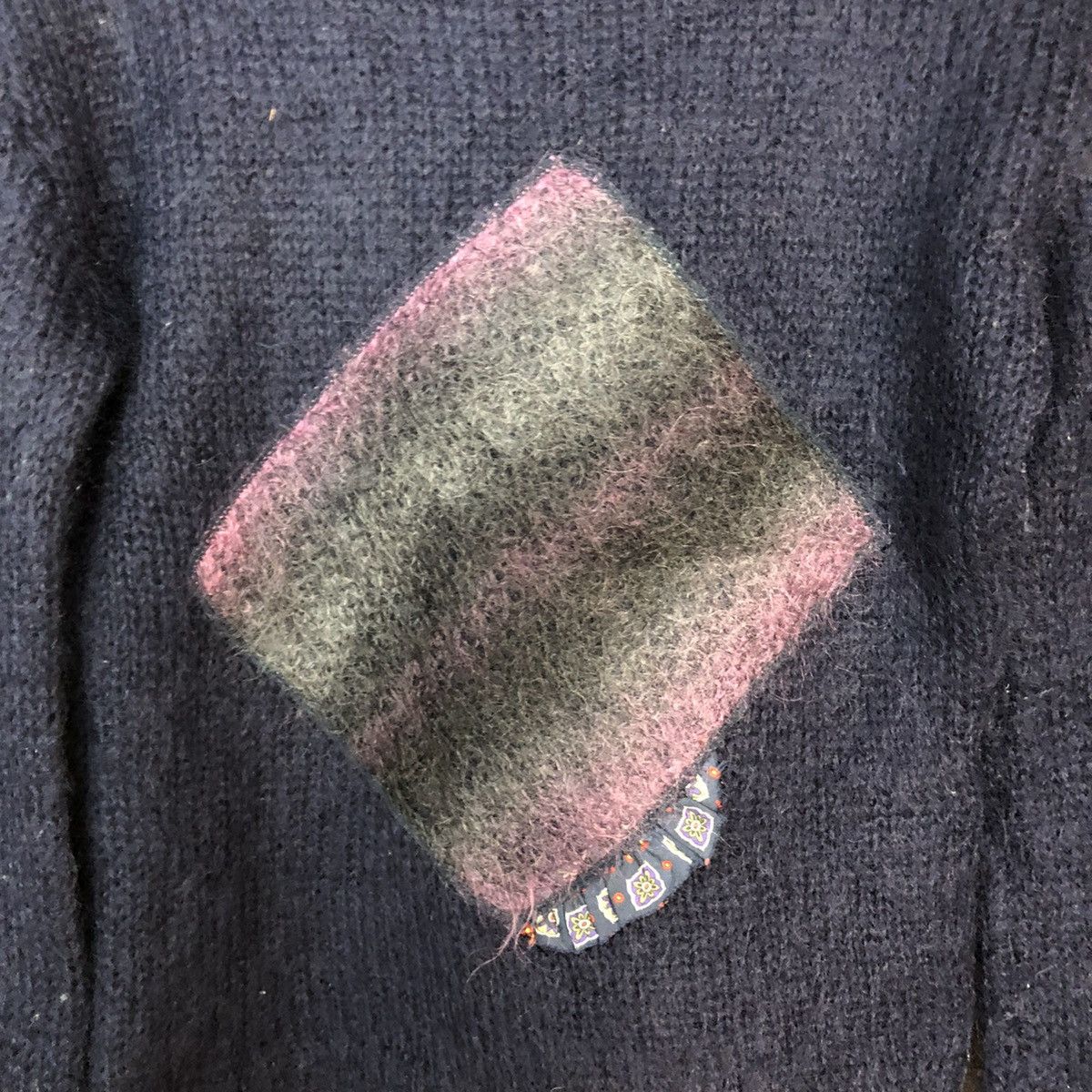 Japanese Brand Two Leaf Mohair Dark blue Knitwear #H029 Size US S / EU 44-46 / 1 - 6 Thumbnail