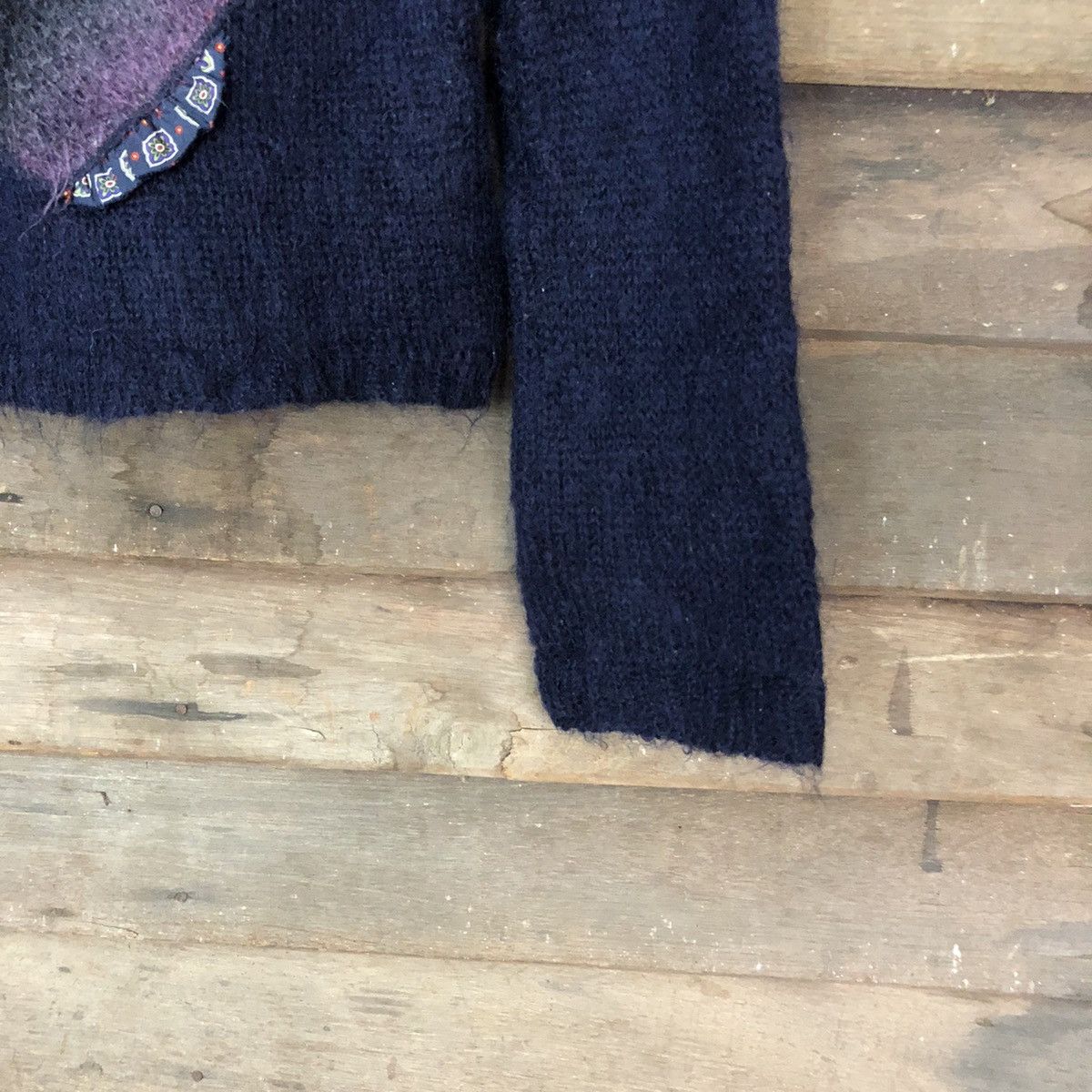 Japanese Brand Two Leaf Mohair Dark blue Knitwear #H029 Size US S / EU 44-46 / 1 - 5 Thumbnail