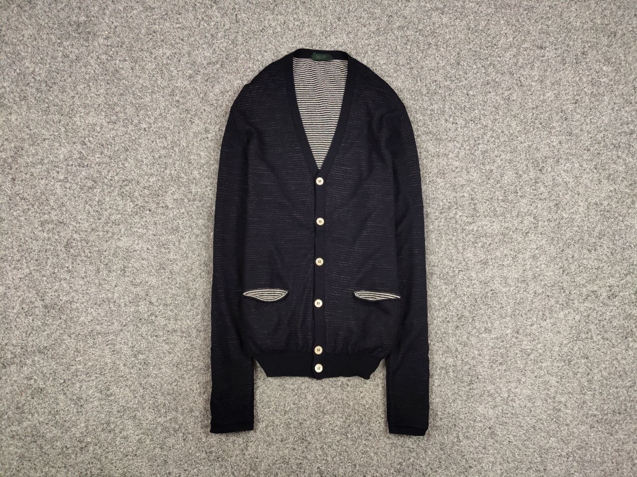 Zanone Zanone Premium Men's Mesh Button Down Blue Cardigan Size US M / EU 48-50 / 2 - 1 Thumbnail