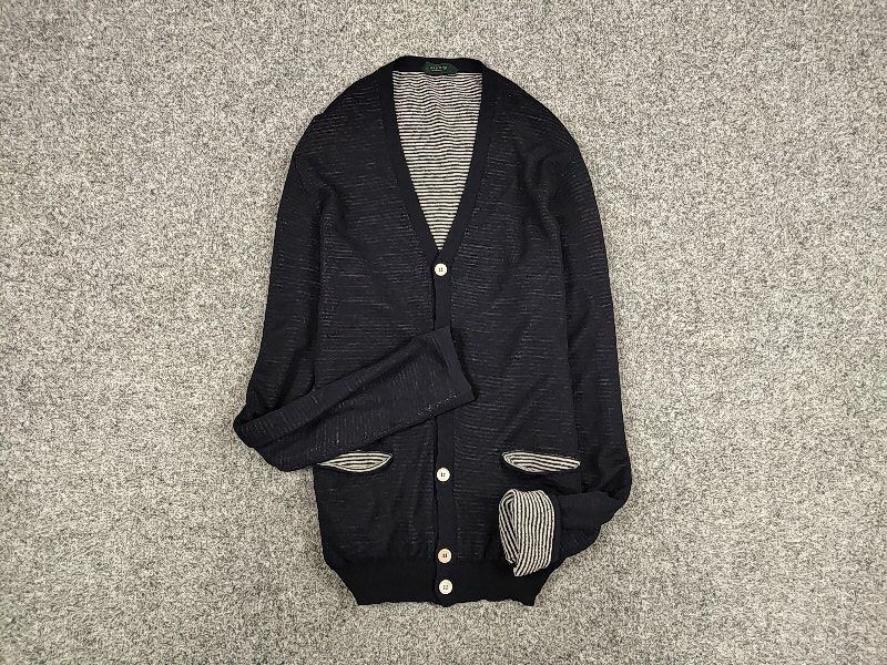 Zanone Zanone Premium Men's Mesh Button Down Blue Cardigan Size US M / EU 48-50 / 2 - 11 Thumbnail
