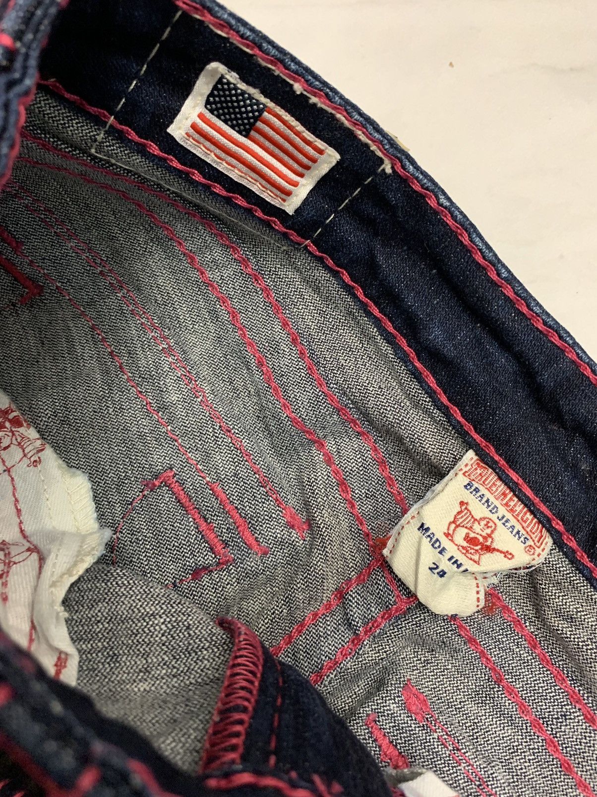 True Religion True religion denim jeans crystal swarovski button super low Size US 26 / EU 42 - 12 Thumbnail