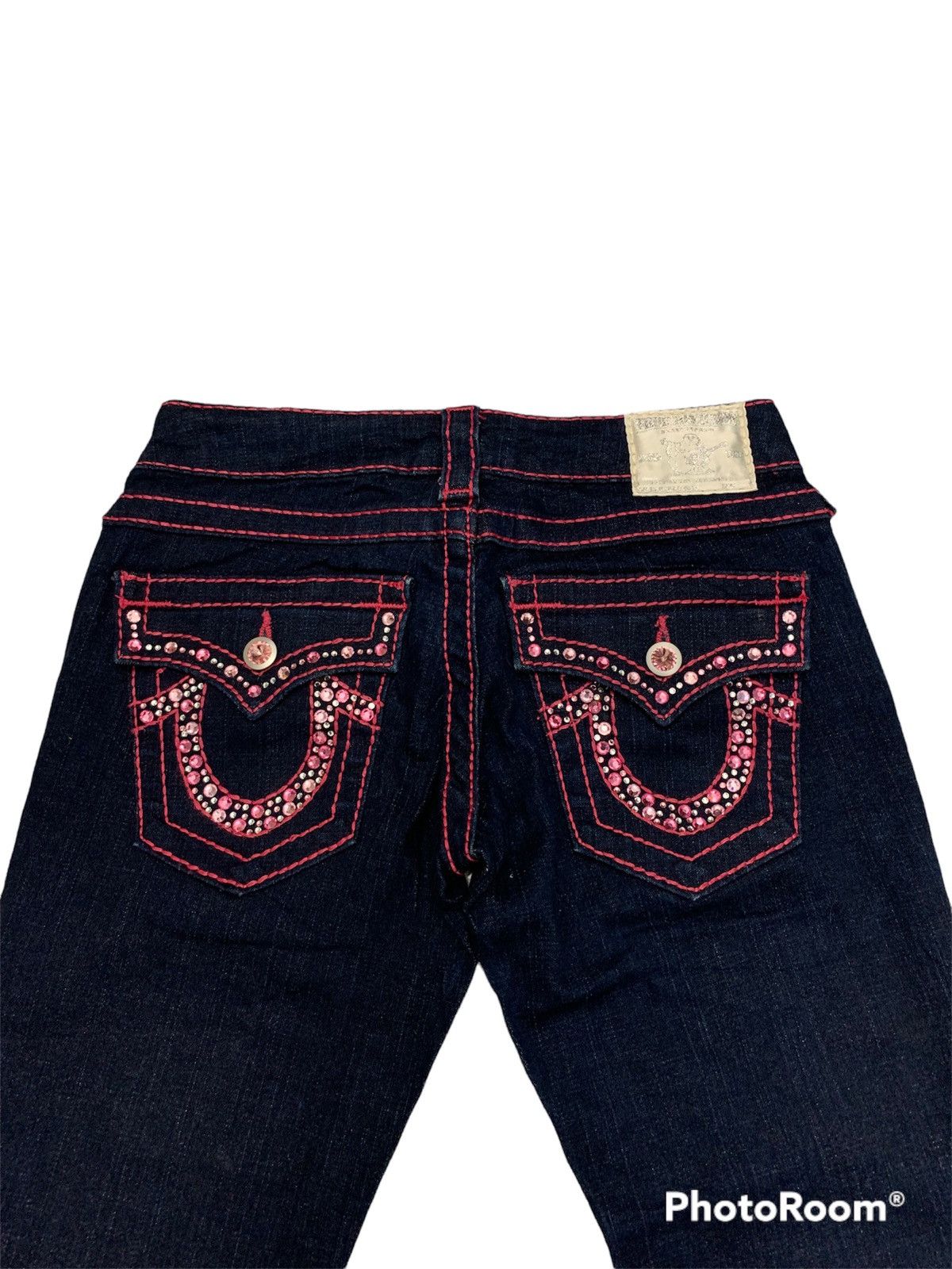 True Religion True religion denim jeans crystal swarovski button super low Size US 26 / EU 42 - 4 Thumbnail