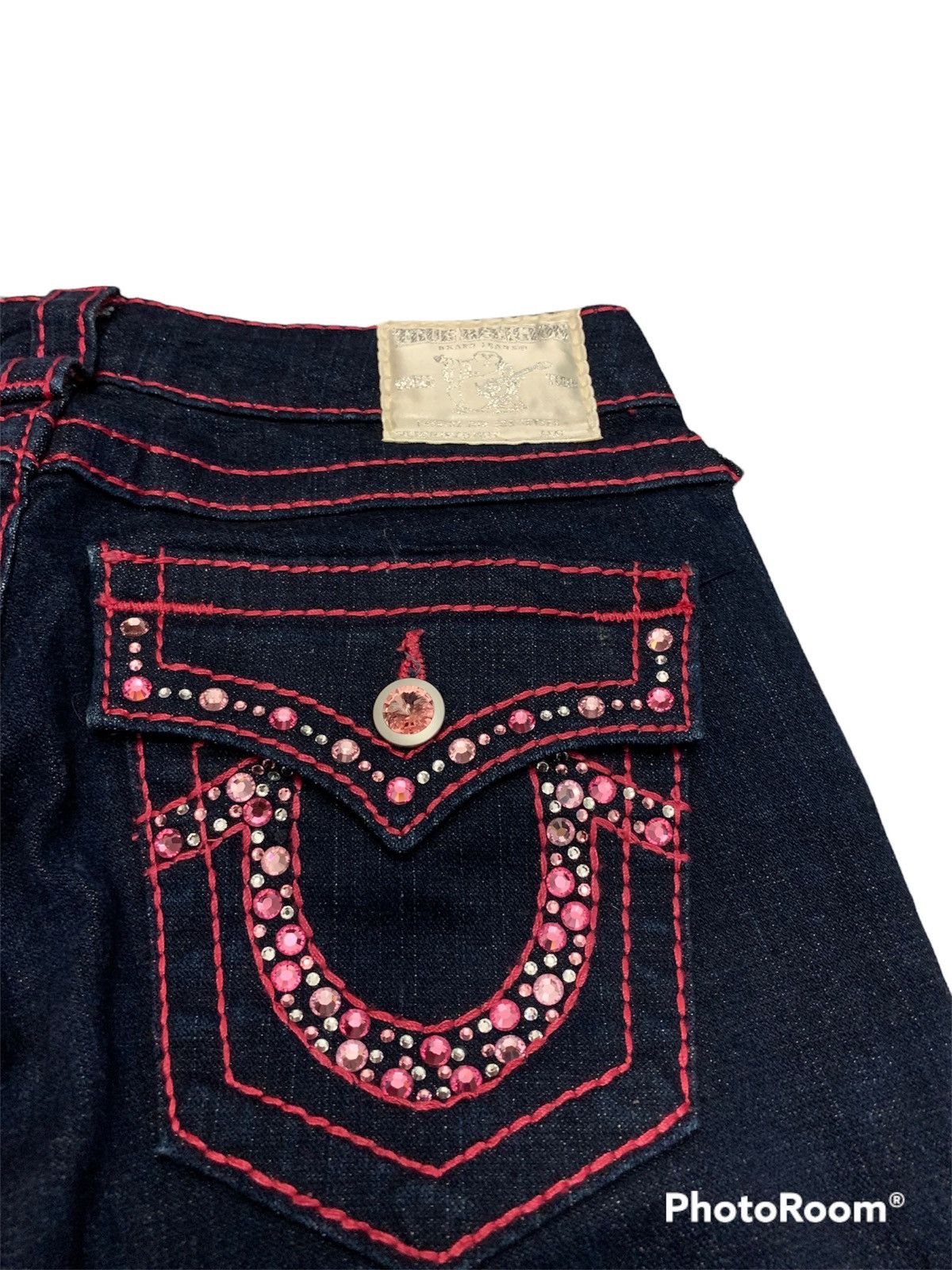 True Religion True religion denim jeans crystal swarovski button super low Size US 26 / EU 42 - 7 Thumbnail
