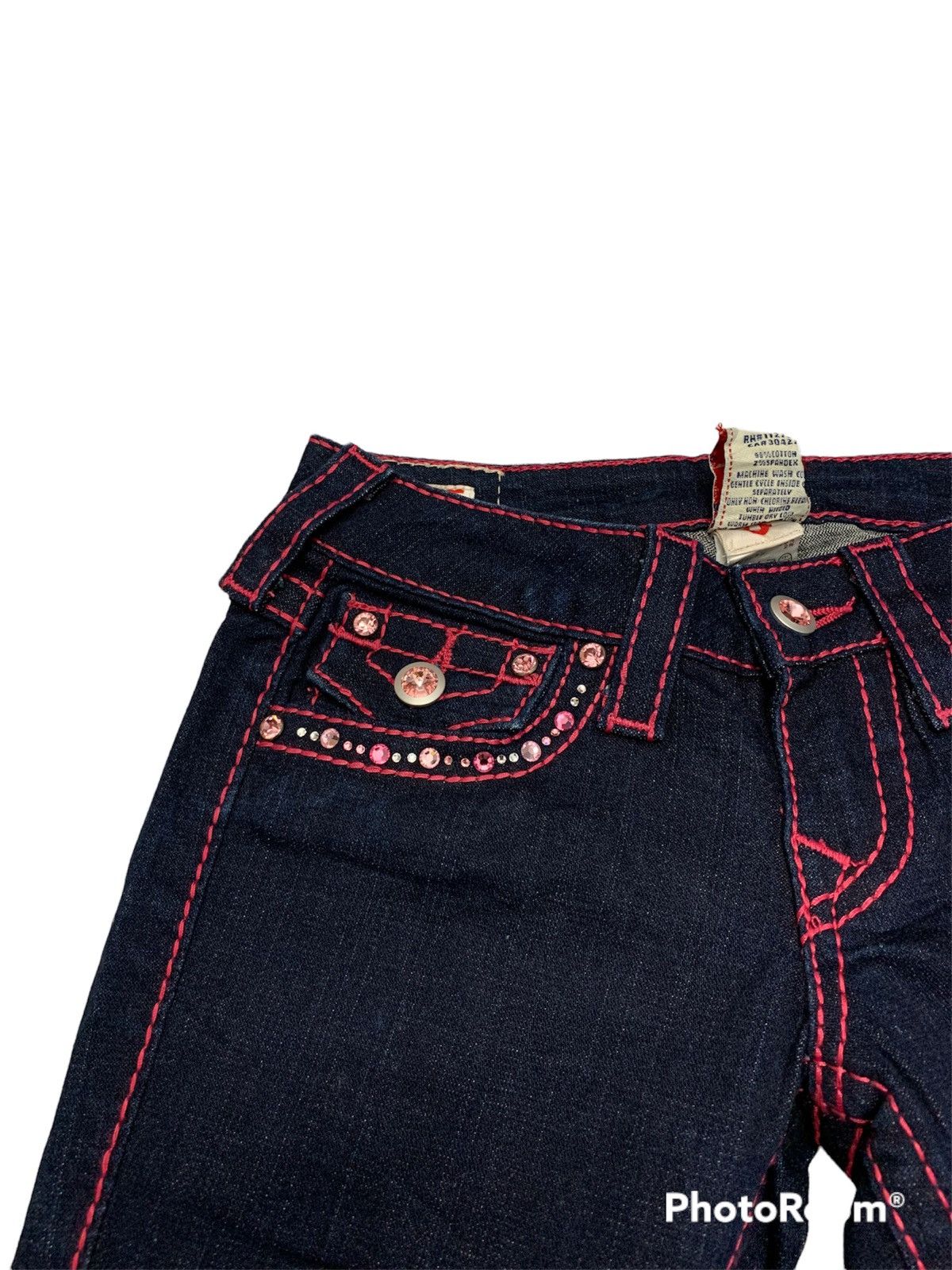 True Religion True religion denim jeans crystal swarovski button super low Size US 26 / EU 42 - 5 Thumbnail