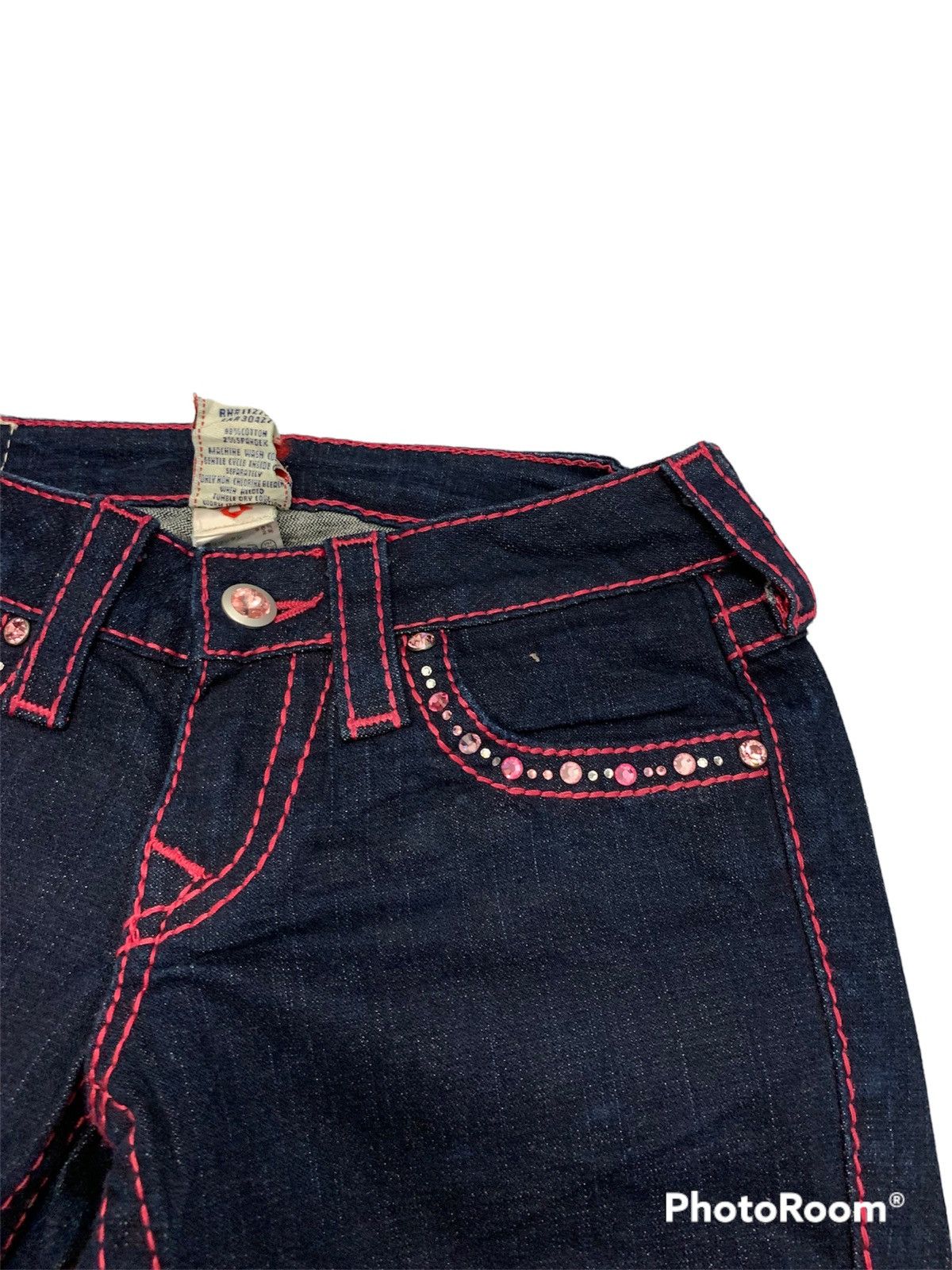 True Religion True religion denim jeans crystal swarovski button super low Size US 26 / EU 42 - 6 Thumbnail