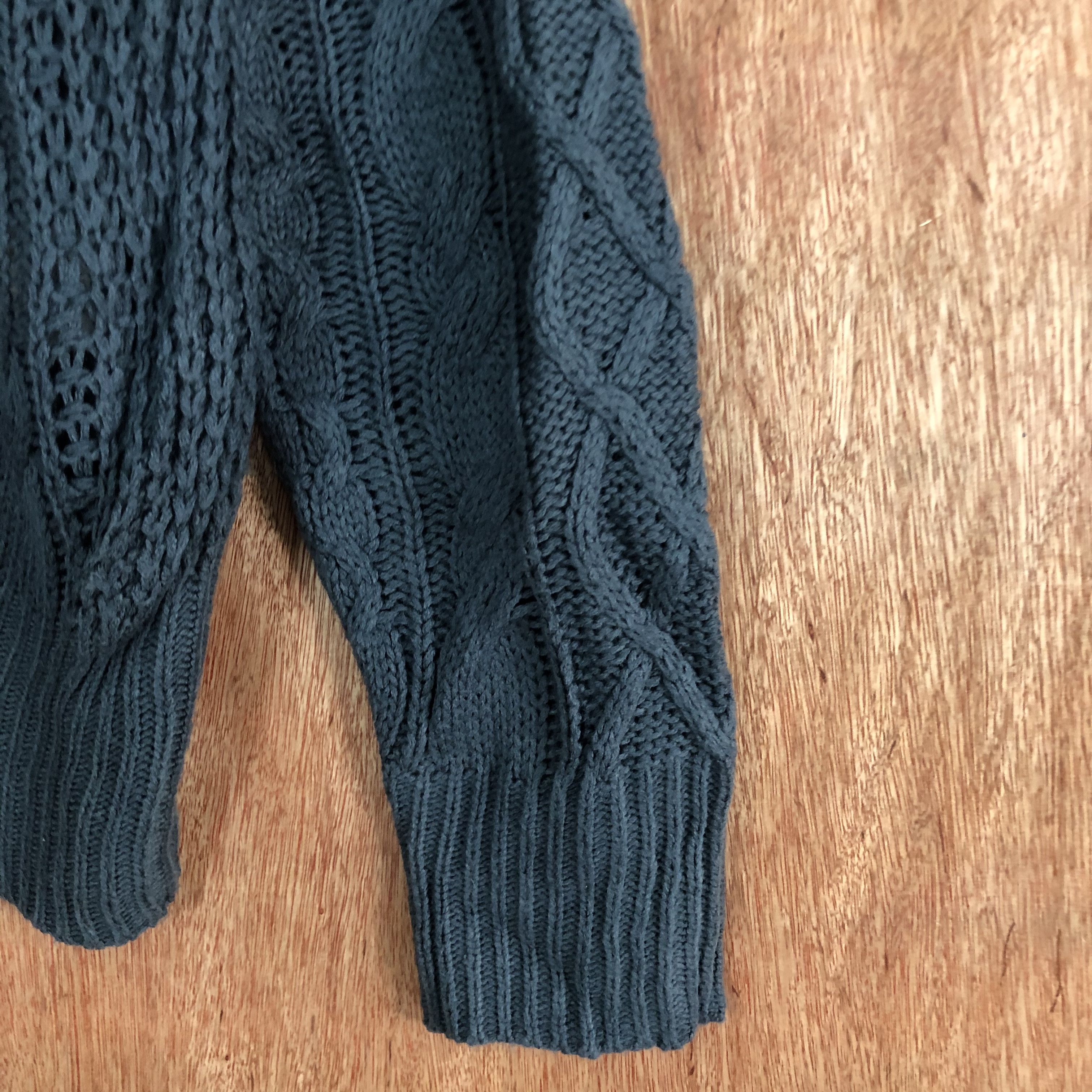 Homespun Knitwear × Japanese Brand DLL Japan Grey vintage cable Knitwear #c500 Size US L / EU 52-54 / 3 - 4 Thumbnail