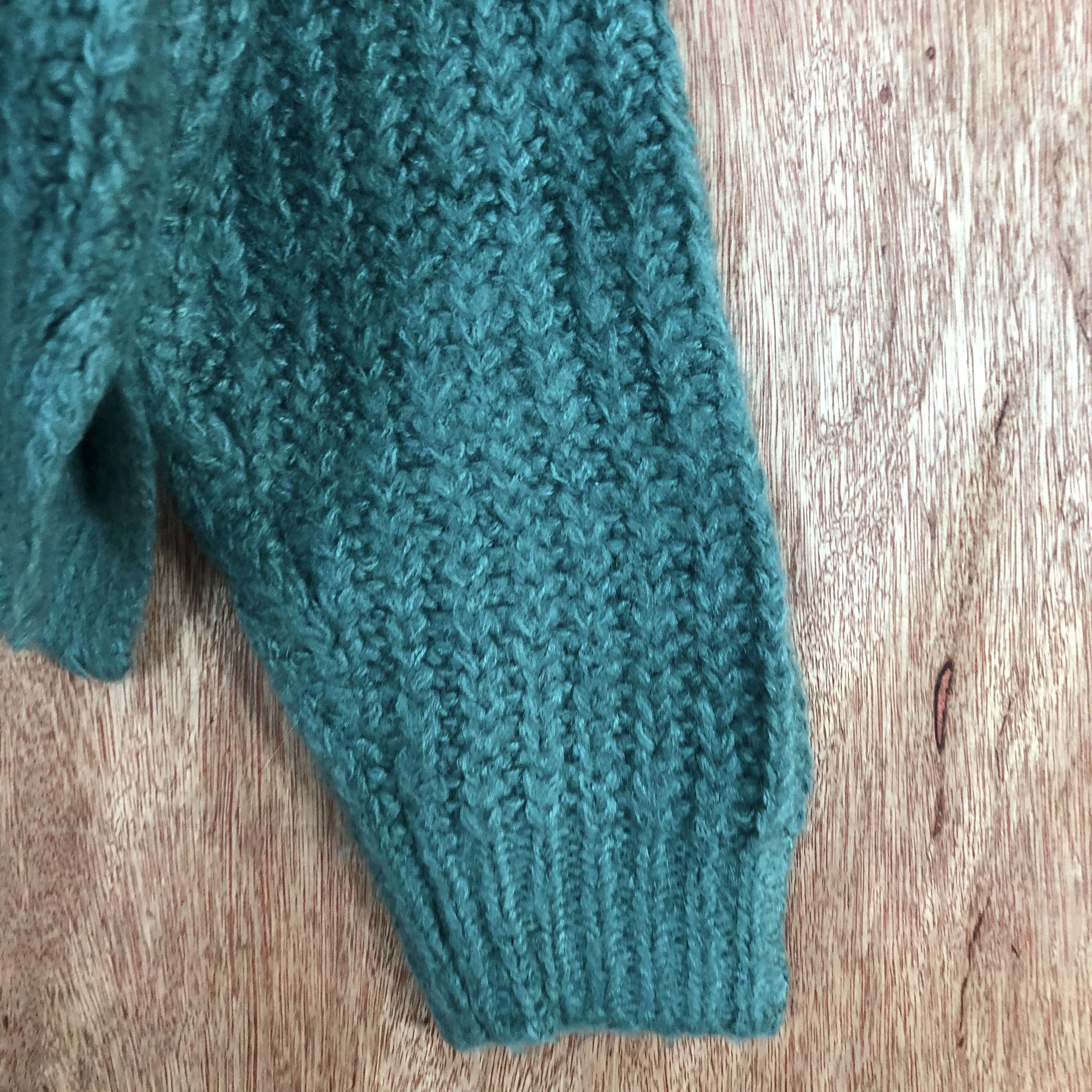 Homespun Knitwear DLL GRL Green Shag Shaggy mohair Knitwear #c450 Size US M / EU 48-50 / 2 - 5 Thumbnail