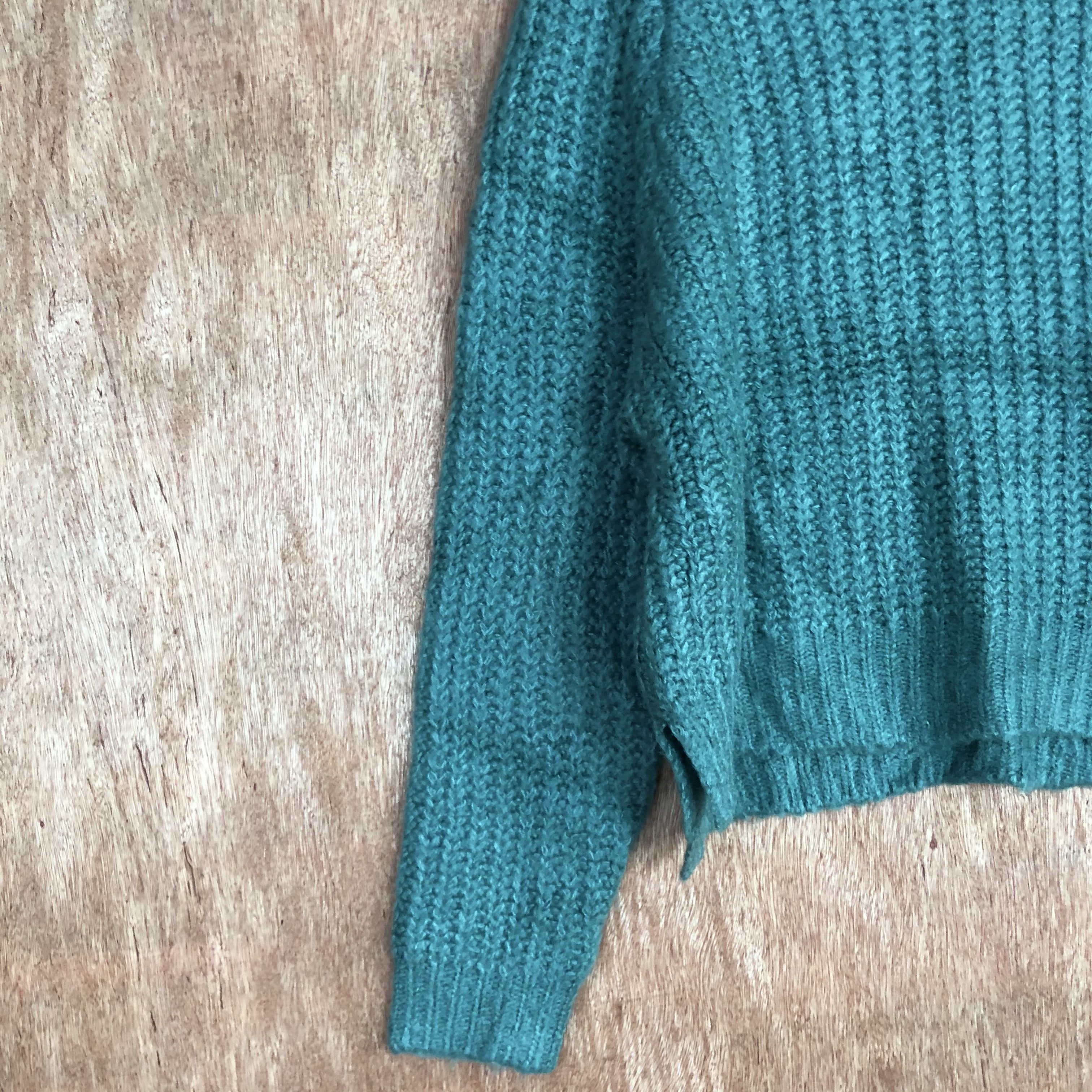 Homespun Knitwear DLL GRL Green Shag Shaggy mohair Knitwear #c450 Size US M / EU 48-50 / 2 - 7 Thumbnail