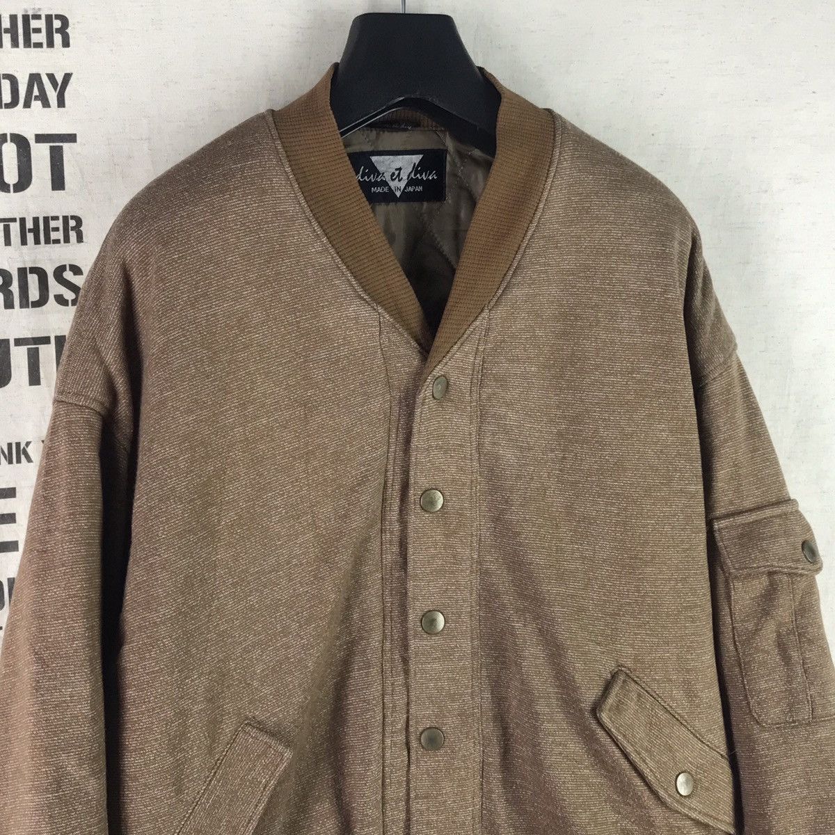 Japanese Brand DIVA SNAP BUTTON BOMBER JACKET Size US M / EU 48-50 / 2 - 3 Thumbnail