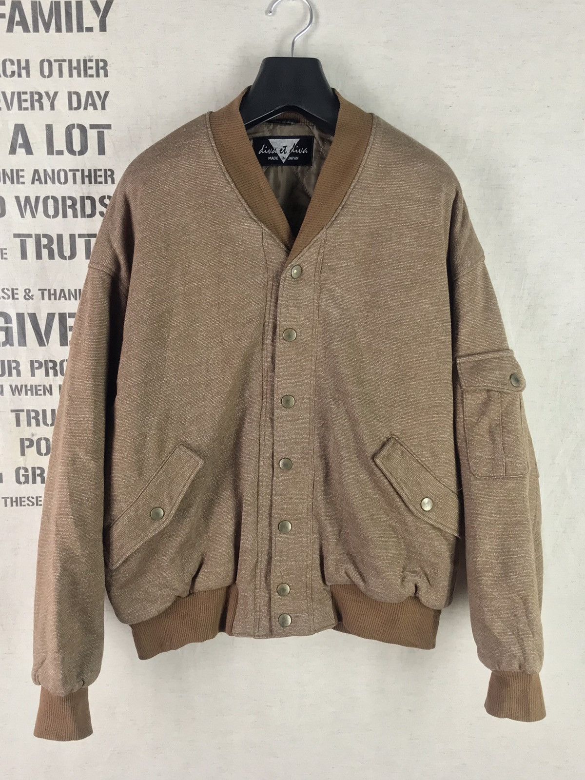 Japanese Brand DIVA SNAP BUTTON BOMBER JACKET Size US M / EU 48-50 / 2 - 2 Thumbnail
