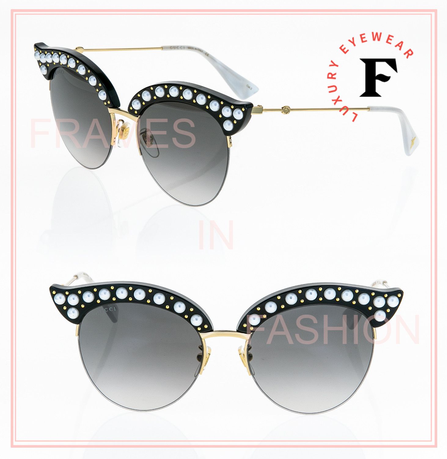 ?GUCCI AUTHENTIC HOLLYWOOD FOREVER IVORY BLACK SUNGLASSES GG0481? Gucci Gucci Ivory Hollywood Forever White Black Gg0481  main image 2